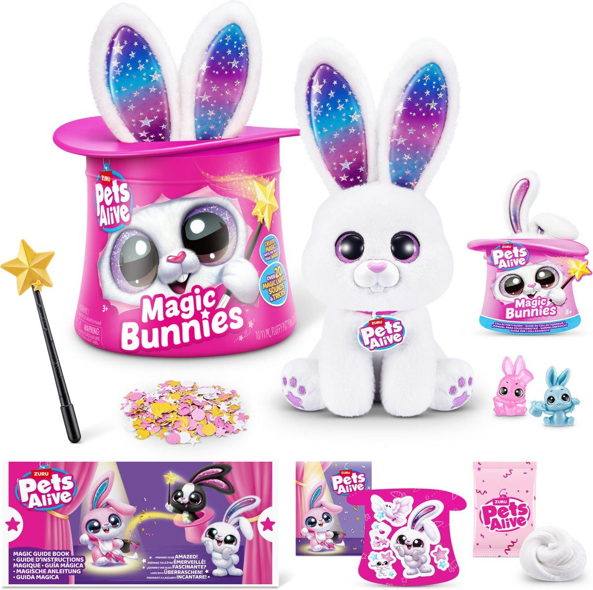 ZURU Zauberkasten Pets Alive Zauberhut Magic Bunnies in Weiß - Bunny Hase