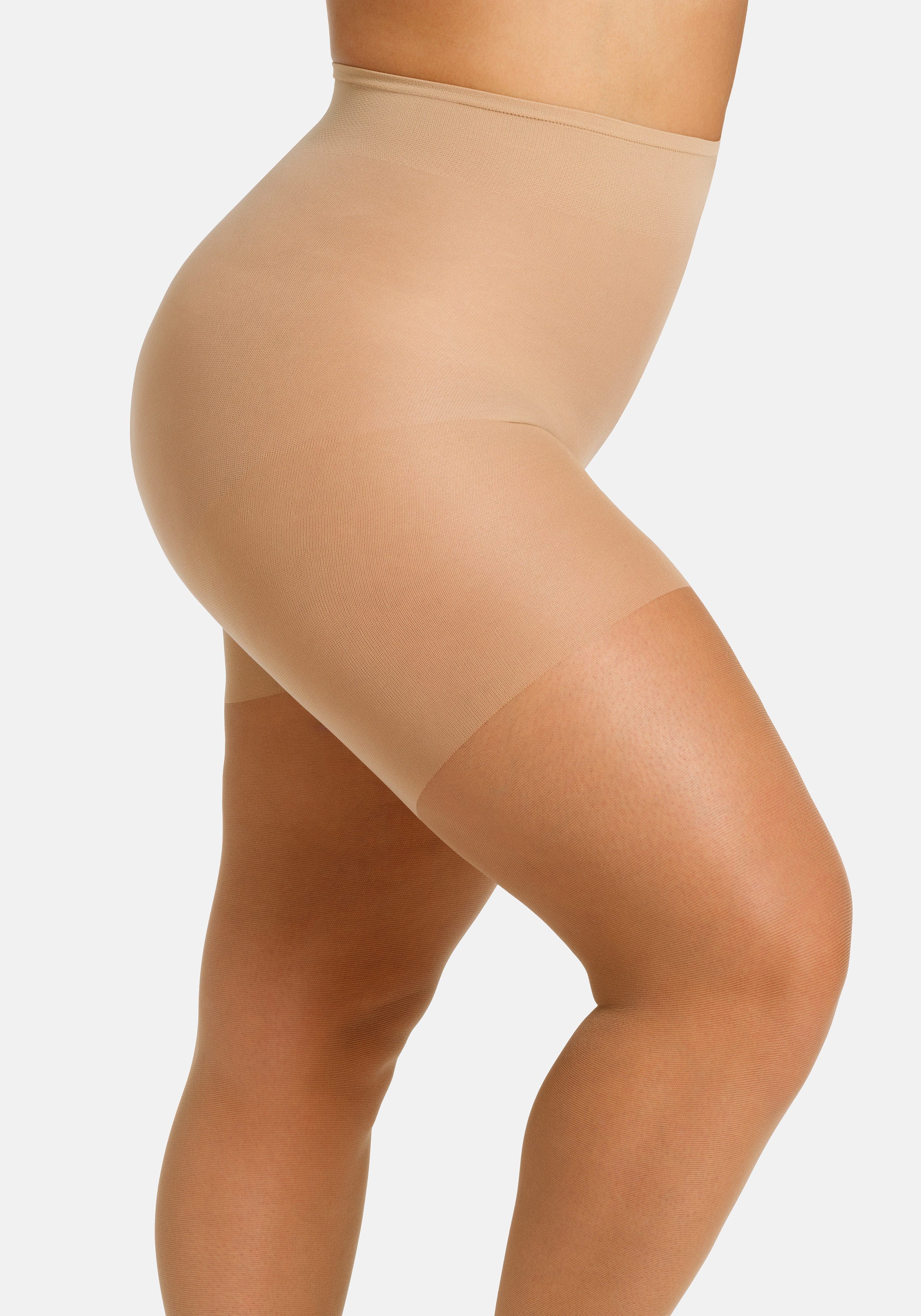 Camano Feinstrumpfhose fine curvy 20 DEN (2er Pack) Curvy-Tights, matt, extra breiter Bund