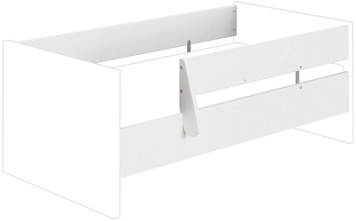 PAIDI Umbauseiten FIENE Sicherheits-Set für sorgenlosen Schlaf, Umbau vom Babybett zum Kinderbett / Kindersofa, 70x140cm in Grau