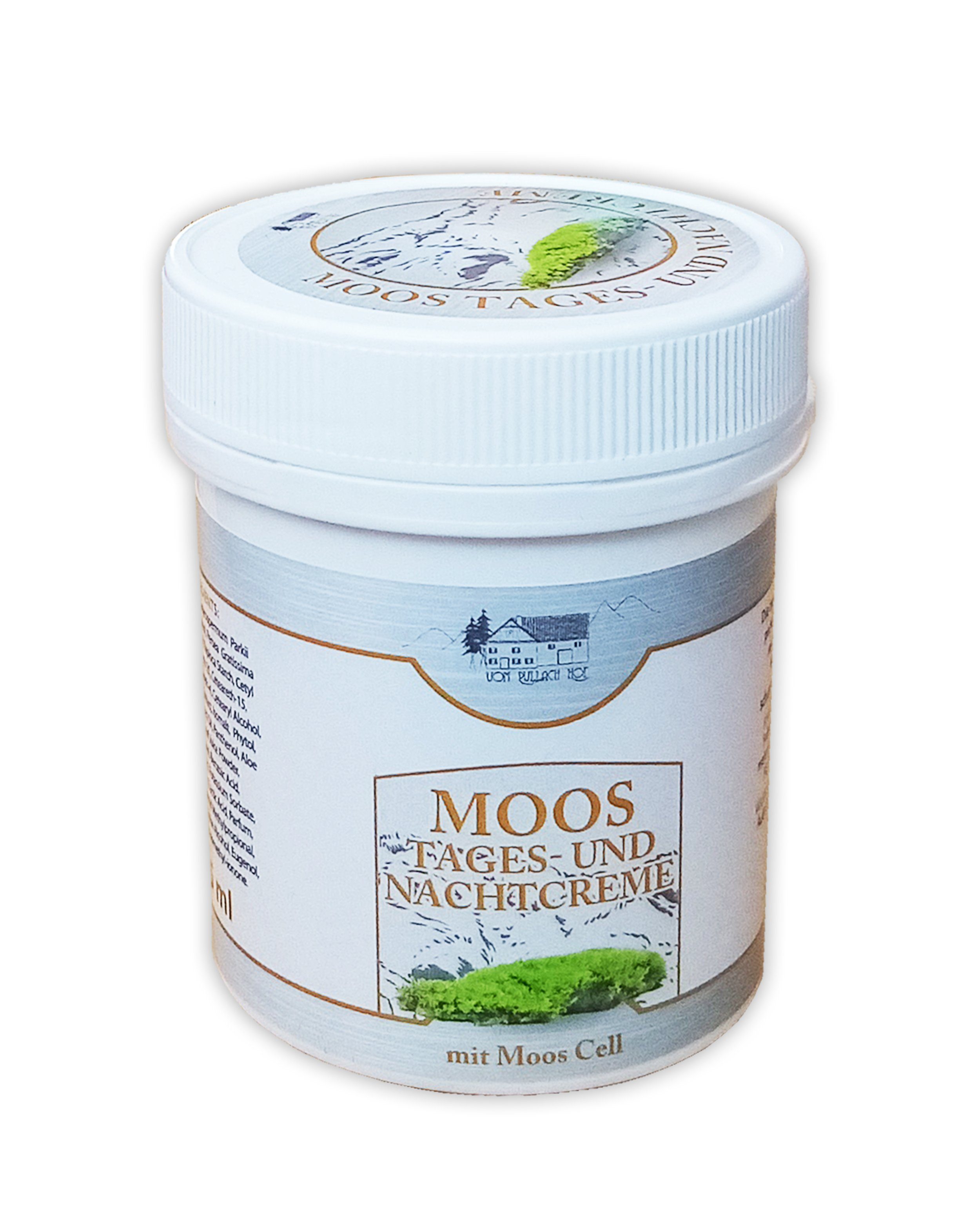 vom Pullach Hof Gel CREME MOOS Hautcreme Hautpflege & Salbe 125ml 07, Tages- Dekolletee-Gel-Creme Mooscreme Nachtcreme