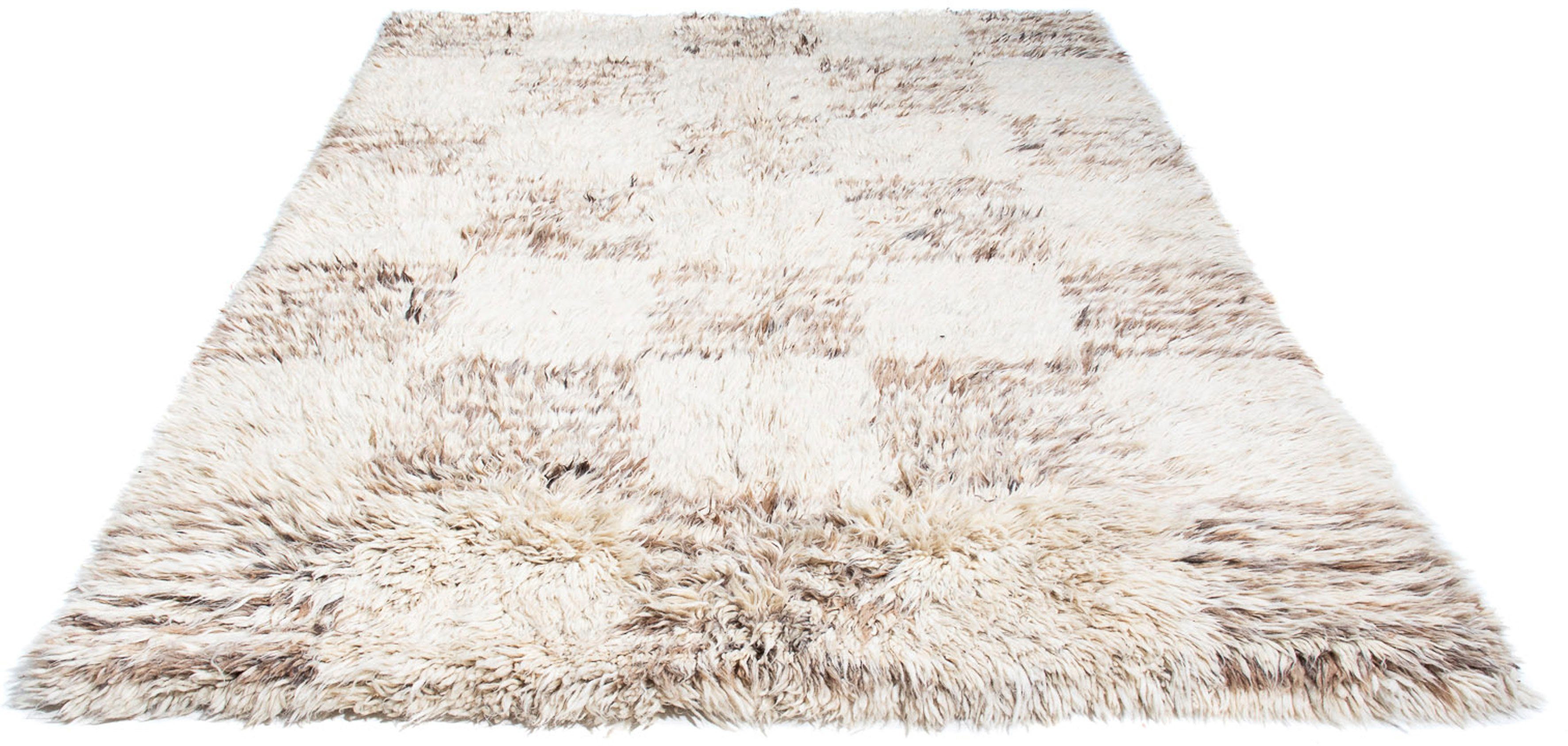 Hochflor-Teppich Hochflor - 243 x 172 cm - beige, morgenland, rechteckig, Höhe: 25 mm, Wohnzimmer, Einzelstück
