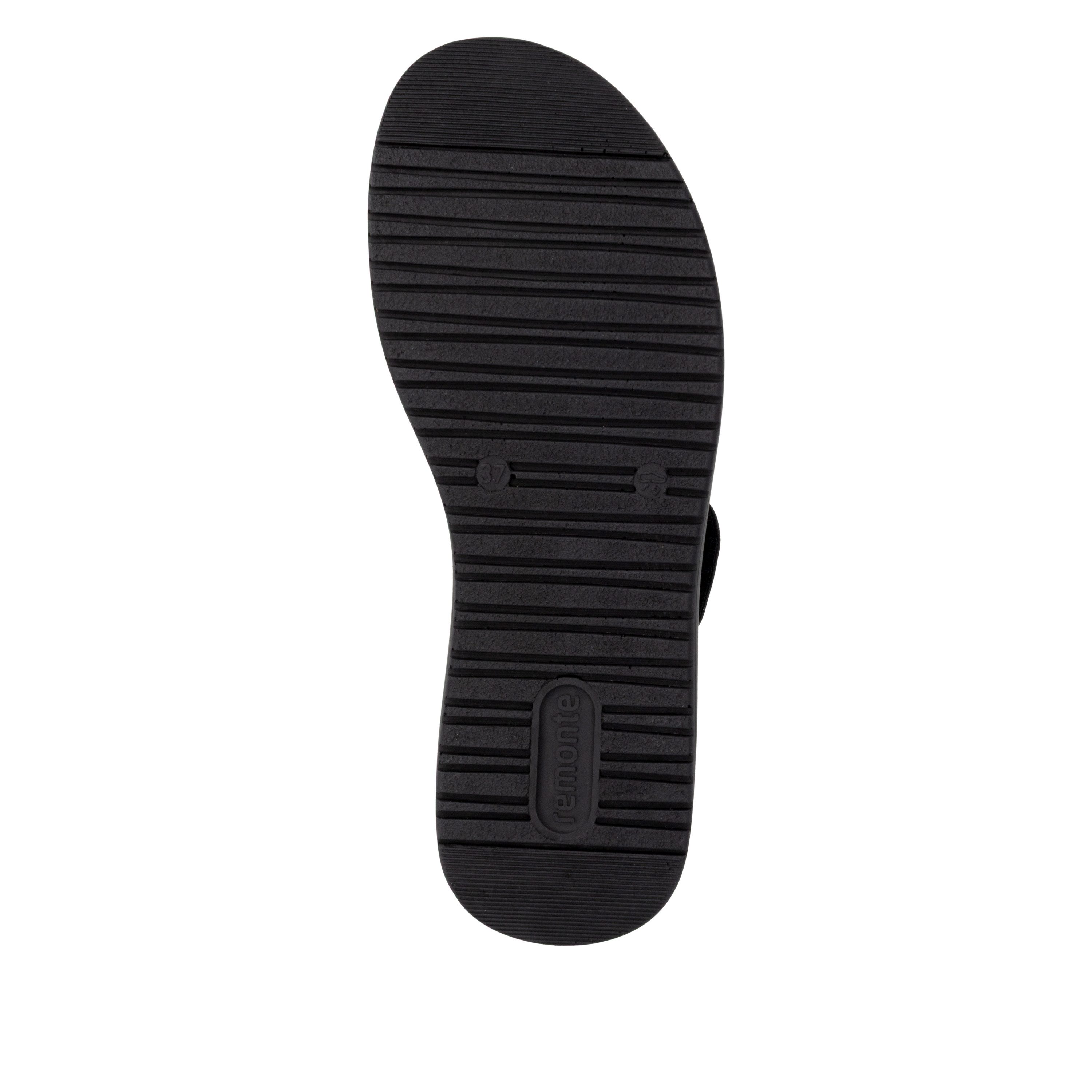 Remonte Plateausandale Sommerschuh, Sandalette mit Softfußbett und zwei Klettverschlüssen