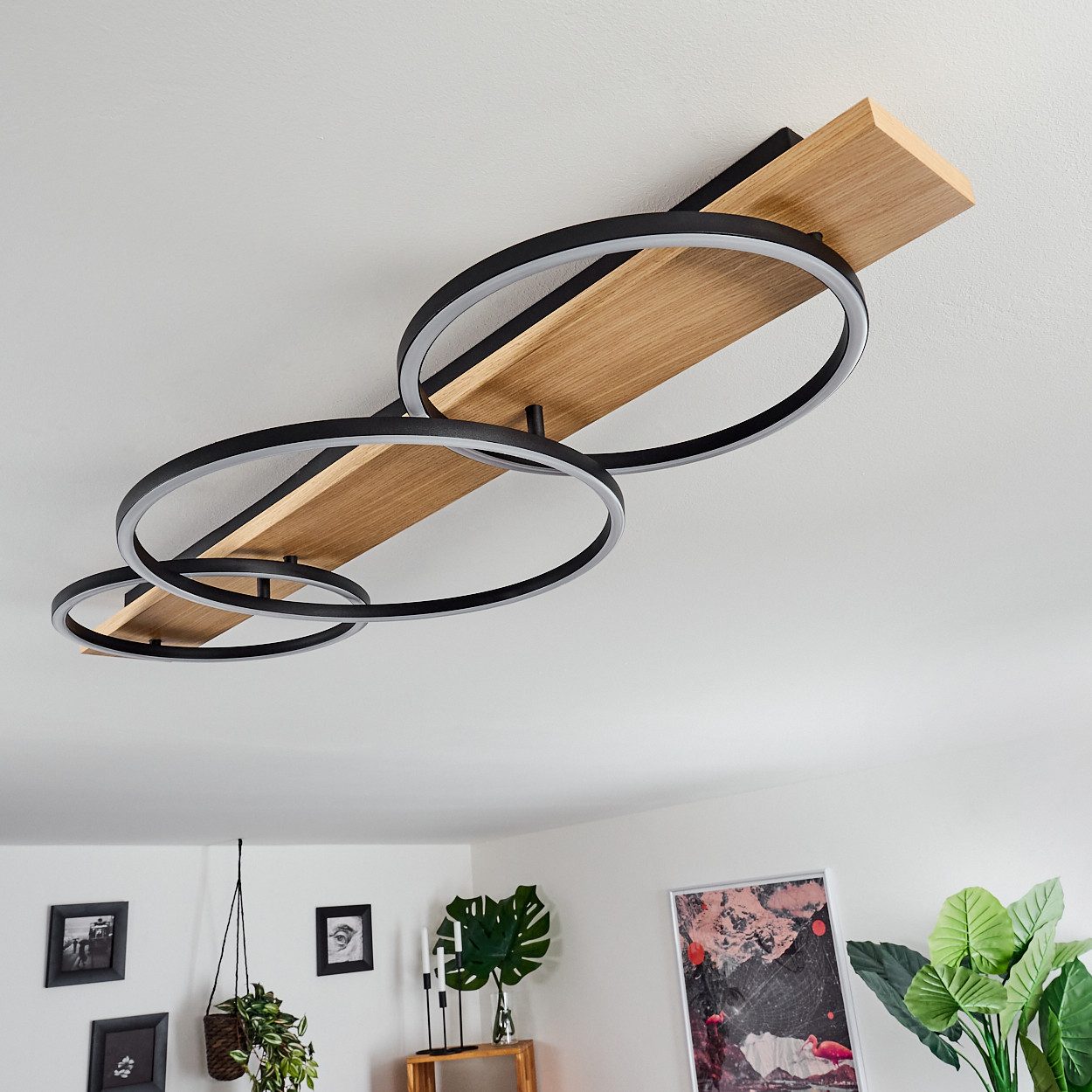 hofstein Deckenleuchte Holz LED Decken Lampen günstig online kaufen