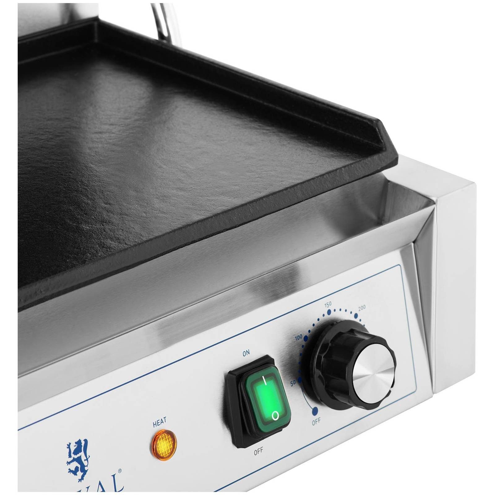 Royal Catering Kontaktgrill Doppel Elektrogrill Elektrogriller Toaster geriffelt + glatt Gastro, 3600 W
