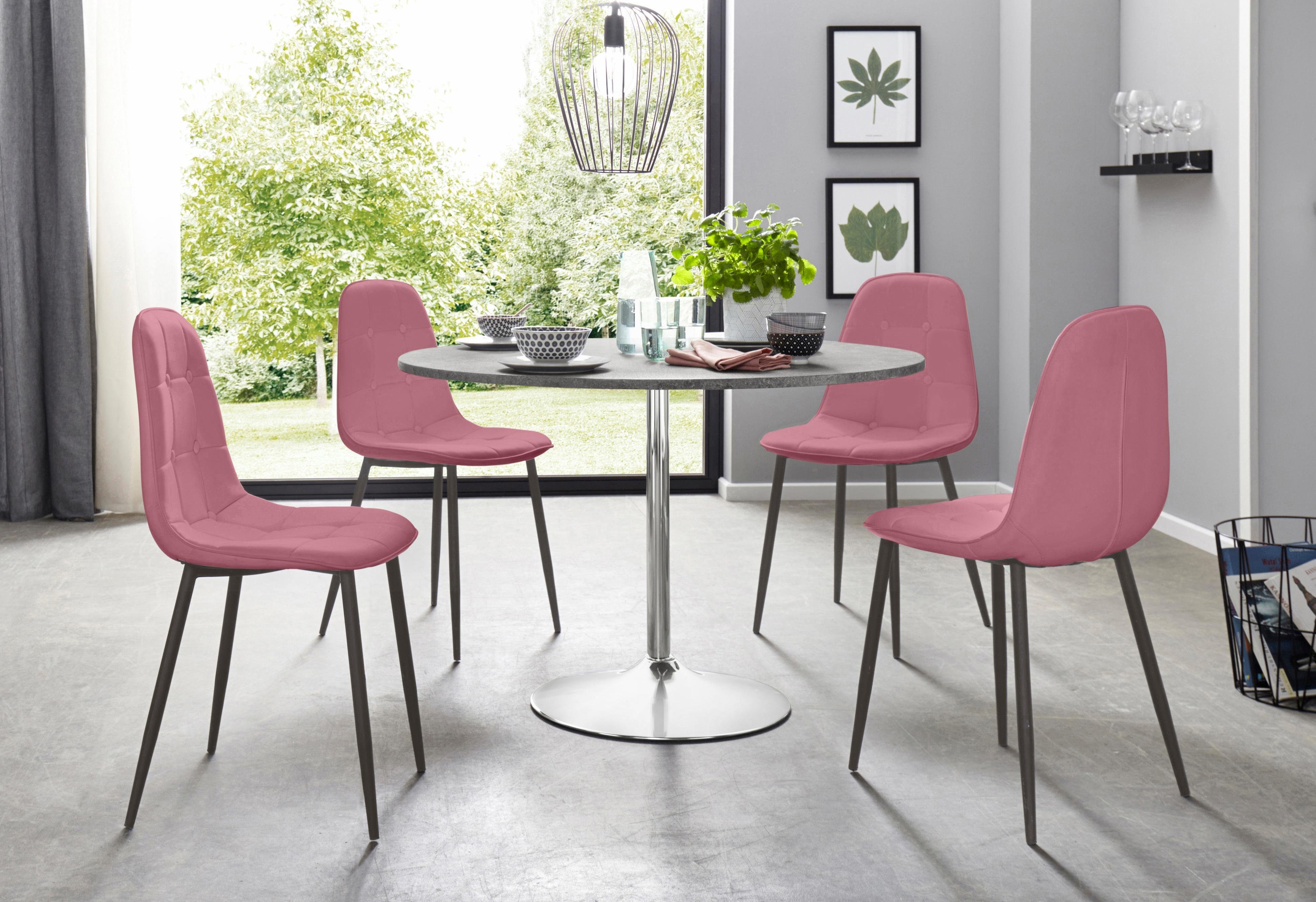 INOSIGN Essgruppe, (Set, 5-tlg), mit rundem Tisch im Zement-Optik