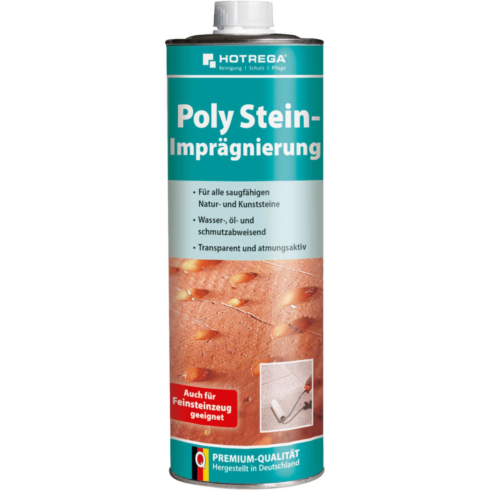 HOTREGA® Poly Stein Imprägnierung Steinimprägnierung Imprägniermittel 1 Liter Naturstein-Imprägnierung