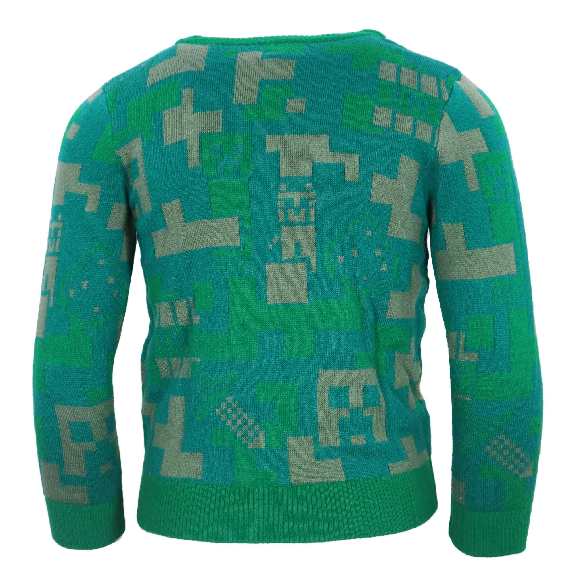 Minecraft bis 152 Minecraft Sweater Jungen Kinder Gamer Pullover Gr. 116 Creeper Pulli