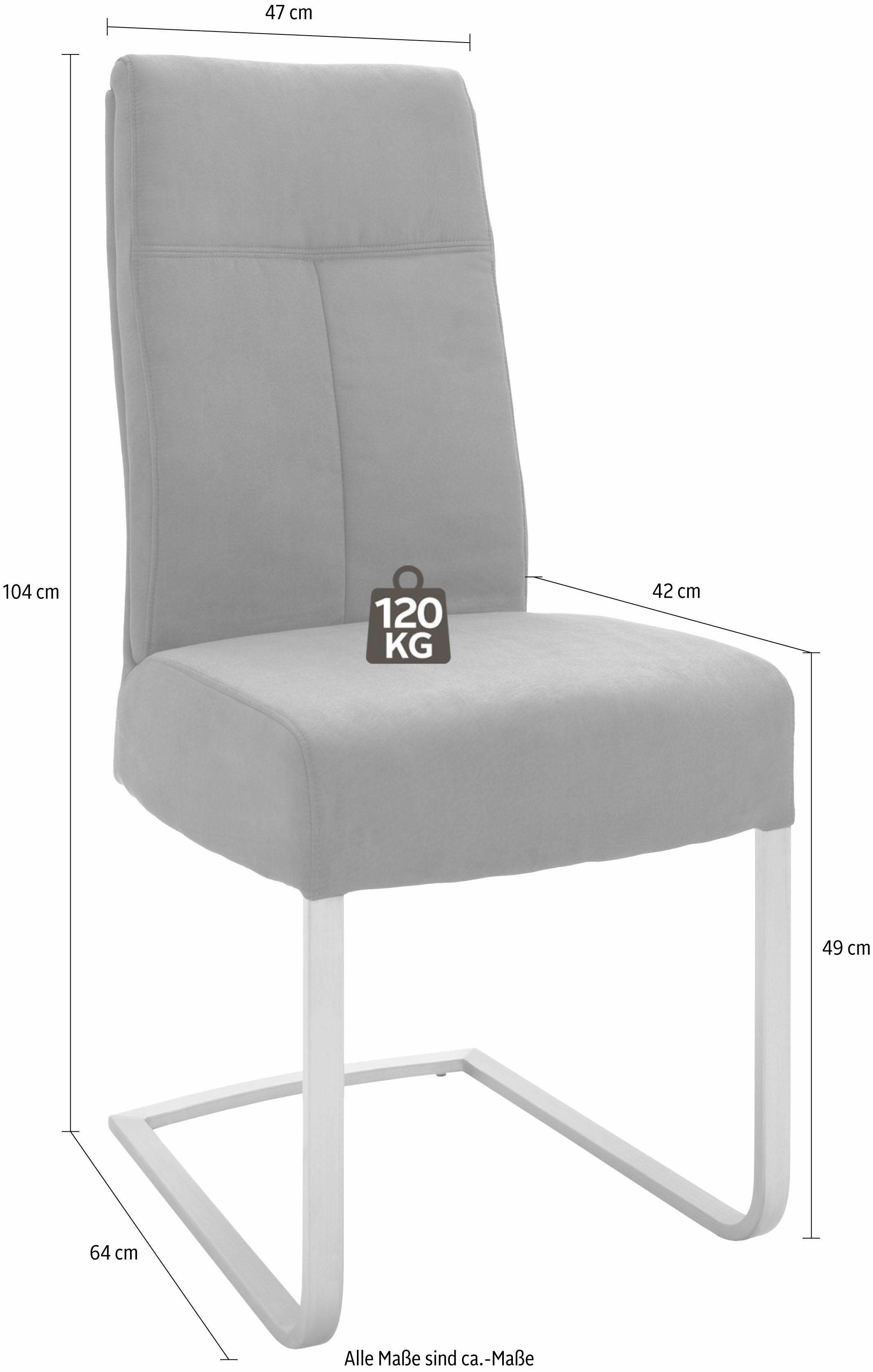 MCA furniture bis Stuhl (Set, Freischwinger Kg Anthrazit Talena 2 120 | St), belastbar Anthrazit