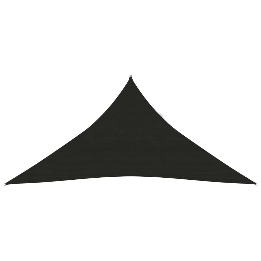 Sonnensegel 3 x 3 x 3 m Sonnensegel 160 gm² Schwarz 3x3x3 m HDPE dreieckig konkav