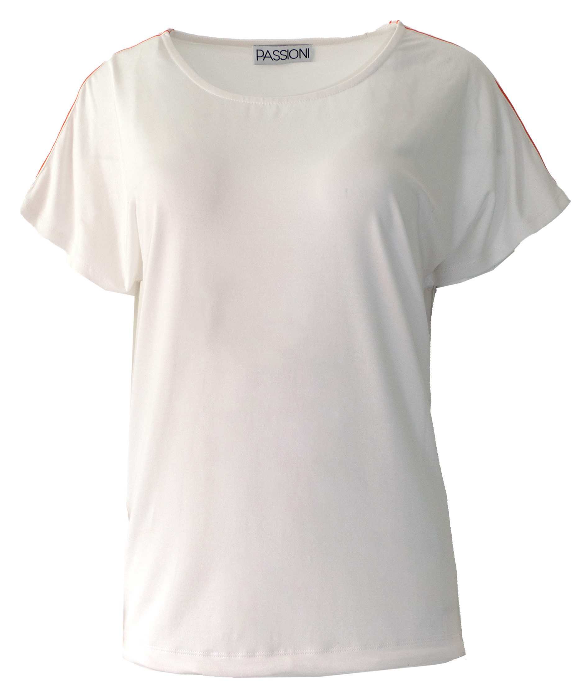 Passioni T-Shirt mit Schulterdetails und Tunnelzug. Reduzierter Preis € 34,99. Unverbindliche Preisempfehlung € 61,00