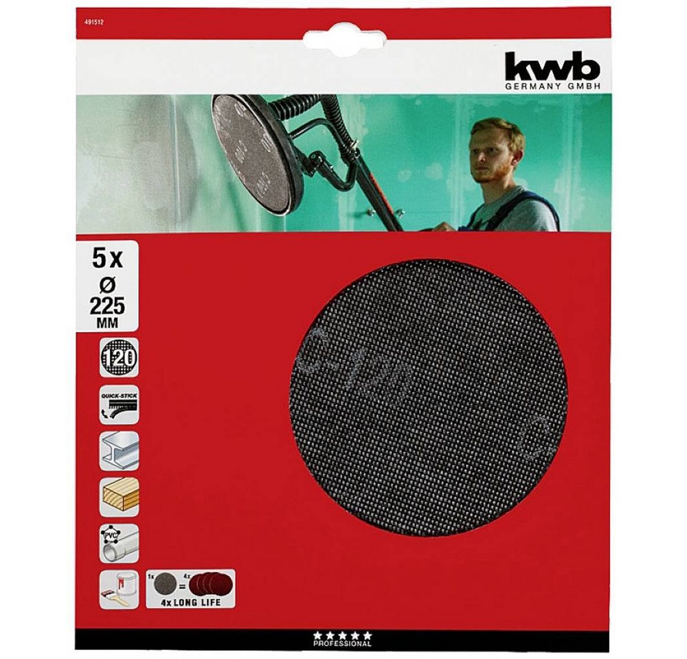 Thumbnail - kwb Schleifpapier Quick-Stick Schleifgitter-Scheibe K 120 –