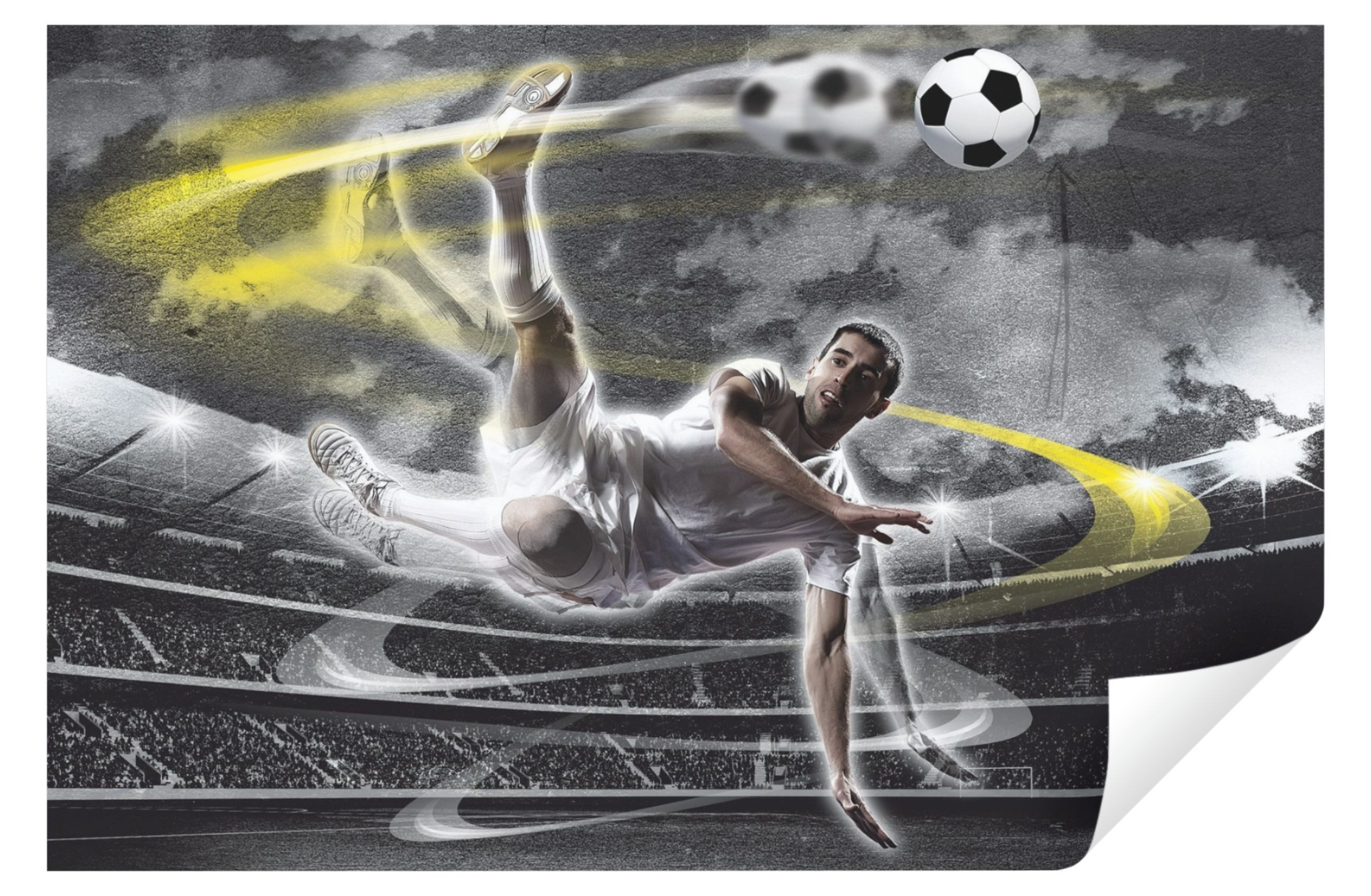 Wallarena Fototapete Kinderzimmer Jungen Fußball Fußballer Vlies Tapete Vli günstig online kaufen