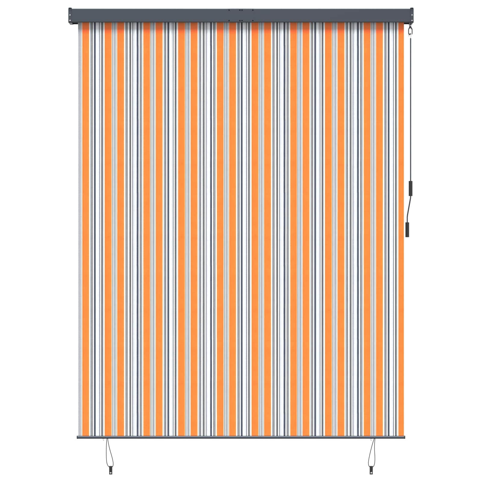 Rollo Rollo Gelb und Blau 200 x 250 cm Stoff und Aluminium, vidaXL