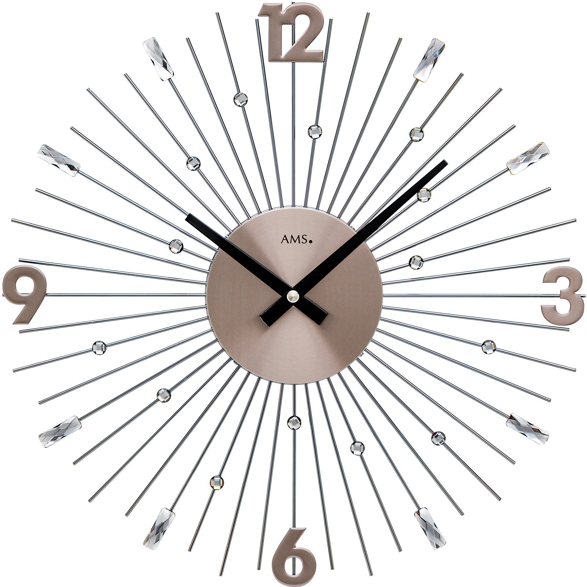 AMS Wanduhr W9654 (Quarzuhr,Wohnzimmer,Esszimmer,Küche,Arbeitszimmer,Büro,Flur)