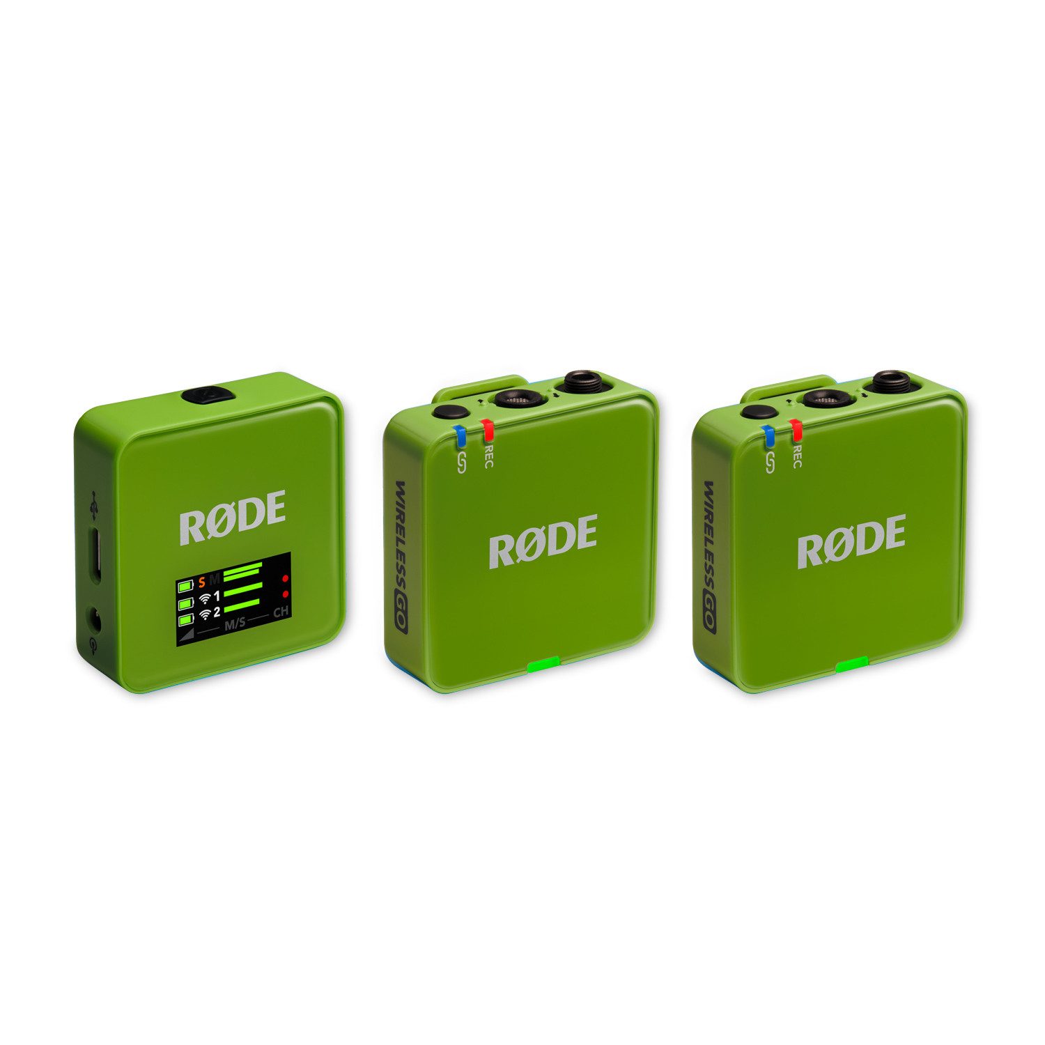 RØDE Rode Mikrofon-Funksystem Wireless GO Gen 3 Grün Digitales Aufnahmegerät (32 Bit Float Recording)