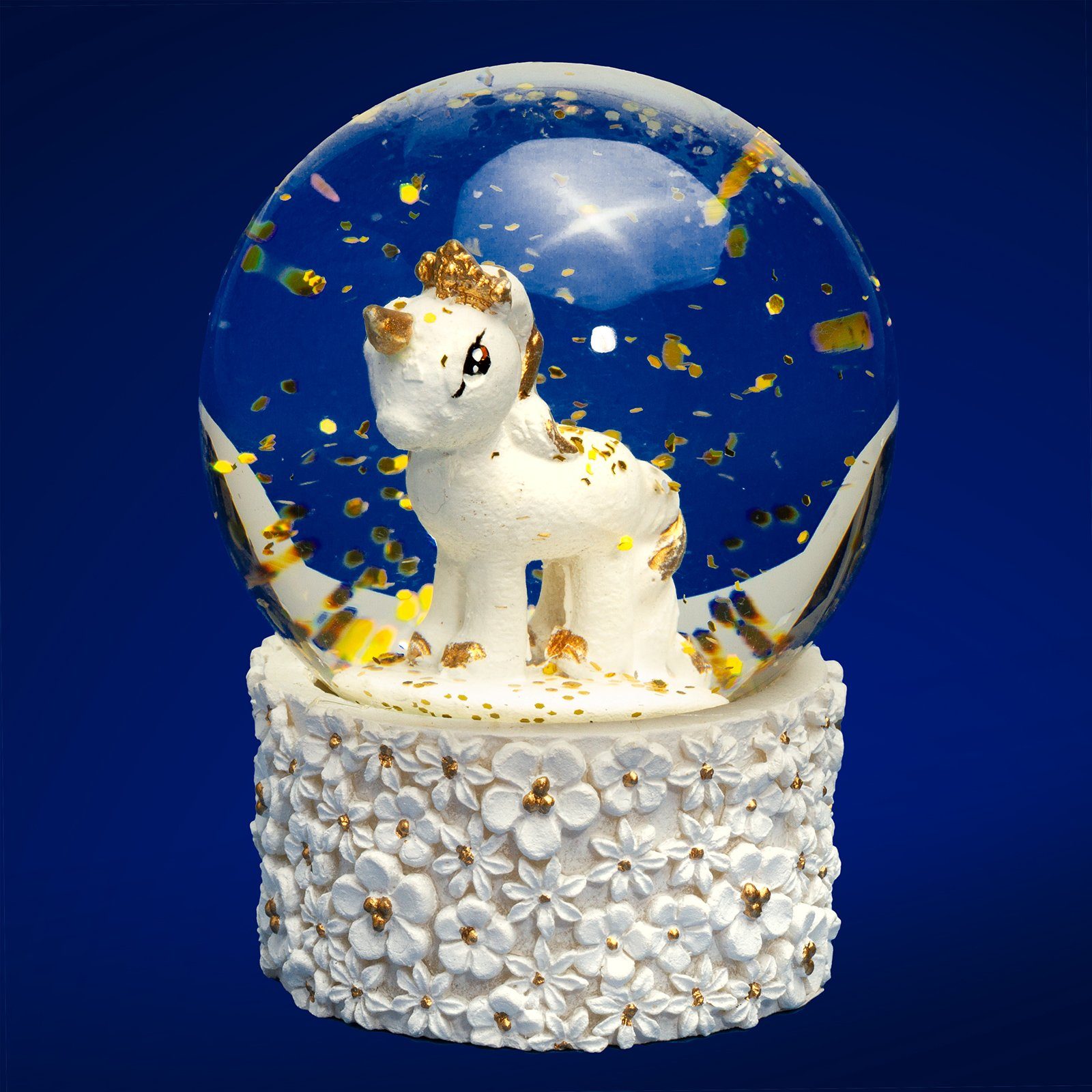 SIKORA Schneekugel SK09 Kleine Glas Schneekugel für Kinder Einhorn Weiss Go günstig online kaufen