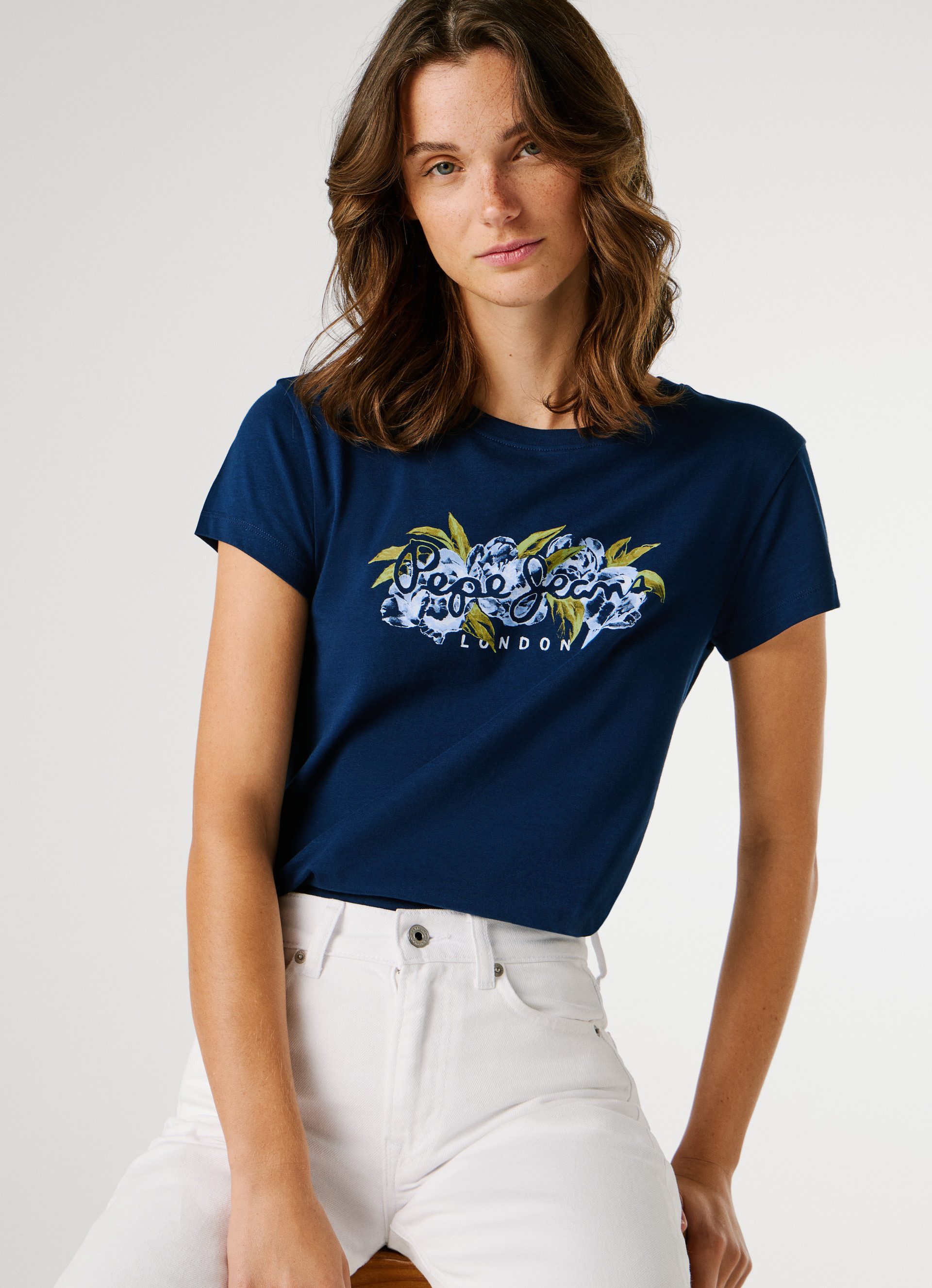 Pepe Jeans T-Shirt MAHINA mit floralem Print