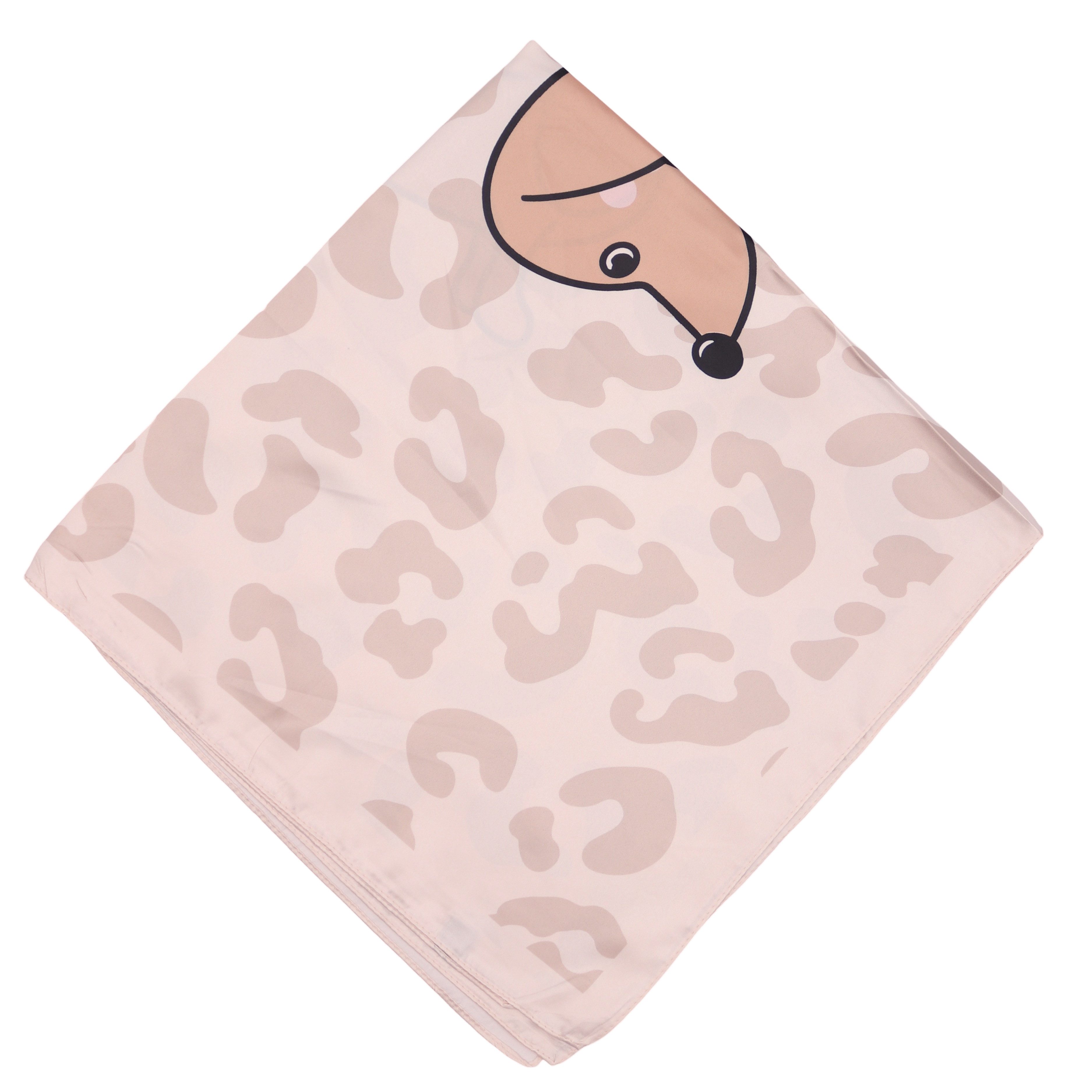 MIRROSI Nickituch Damen Halstuch mit Dackel-Print, Leo-Muster, (Leichtes Tuch in Herbstfarben), Damen Halstuch deal für Frühling,Sommer, Herbst