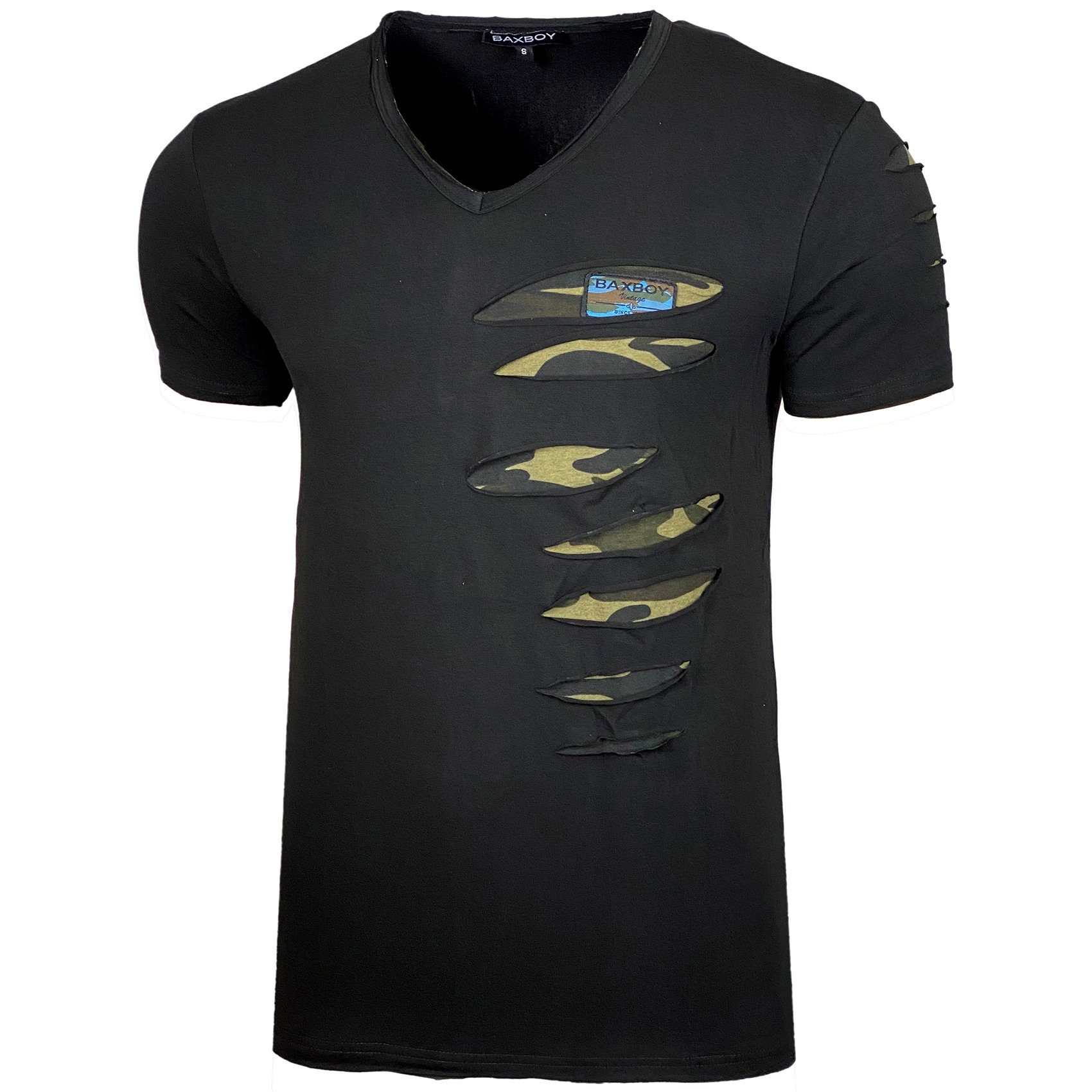 Baxboy T-Shirt Baxboy Used Look Rundhals günstig online kaufen