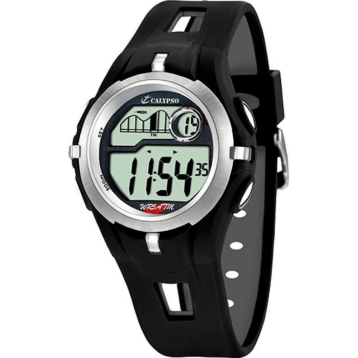 CALYPSO WATCHES Digitaluhr Calypso Herren Uhr K5511/1 Kunststoffband (Armbanduhr) Herren Armbanduhr rund PURarmband schwarz Sport
