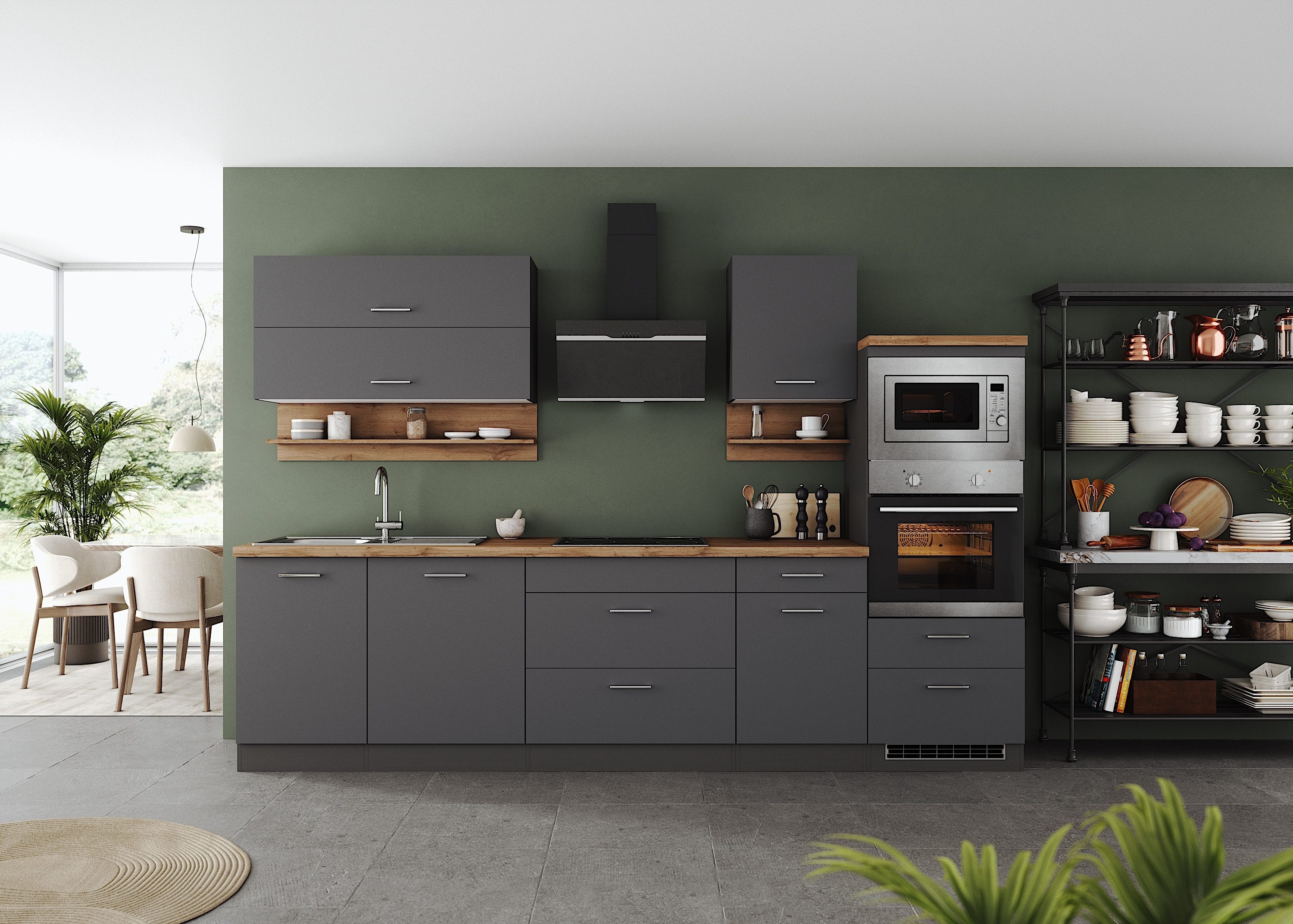 KOCHSTATION Küchenzeile KS-Milan, 300 cm breit, günstig online kaufen