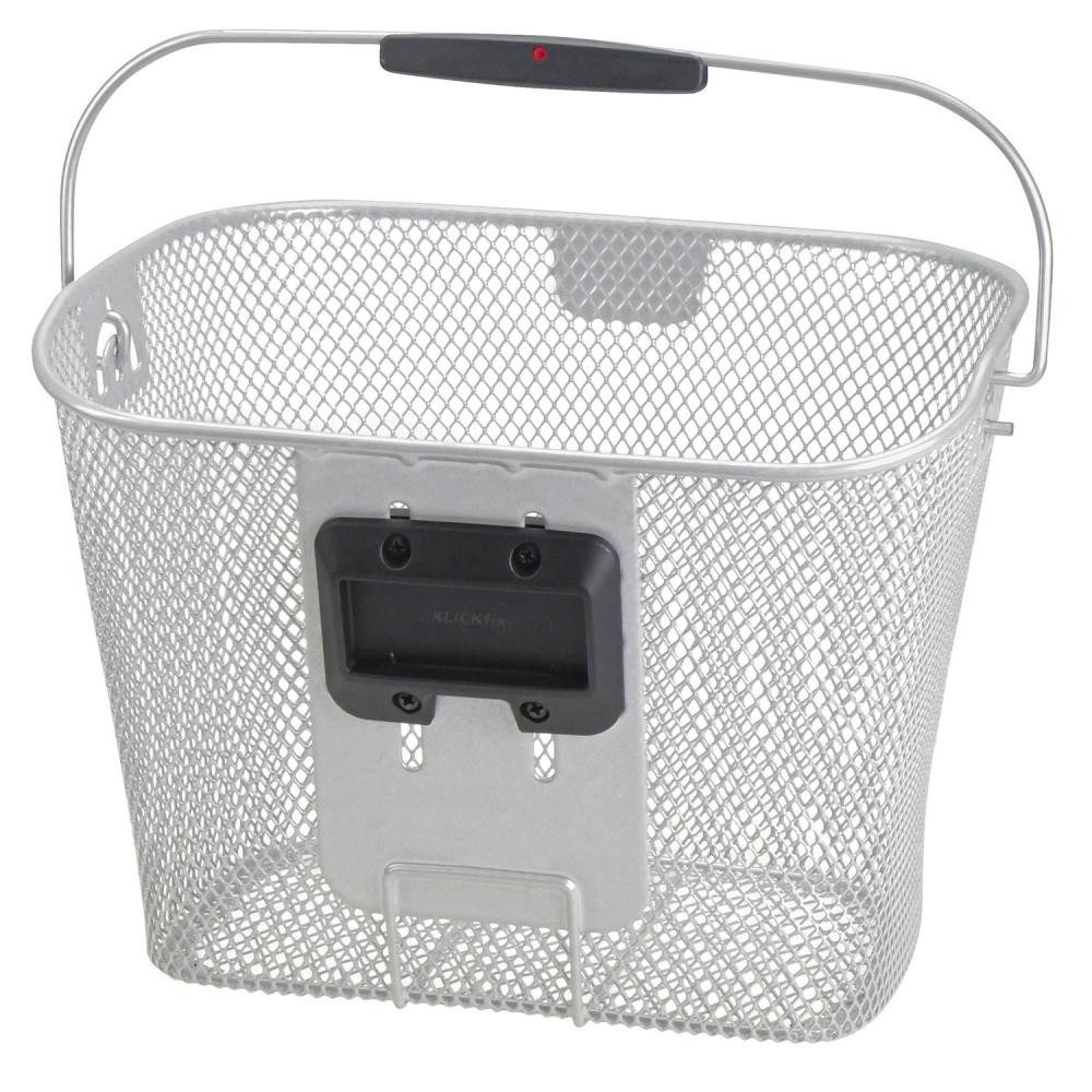 KlickFix Fahrradkorb KLICKfix Lenkerkorb silber 25x35x26 cm