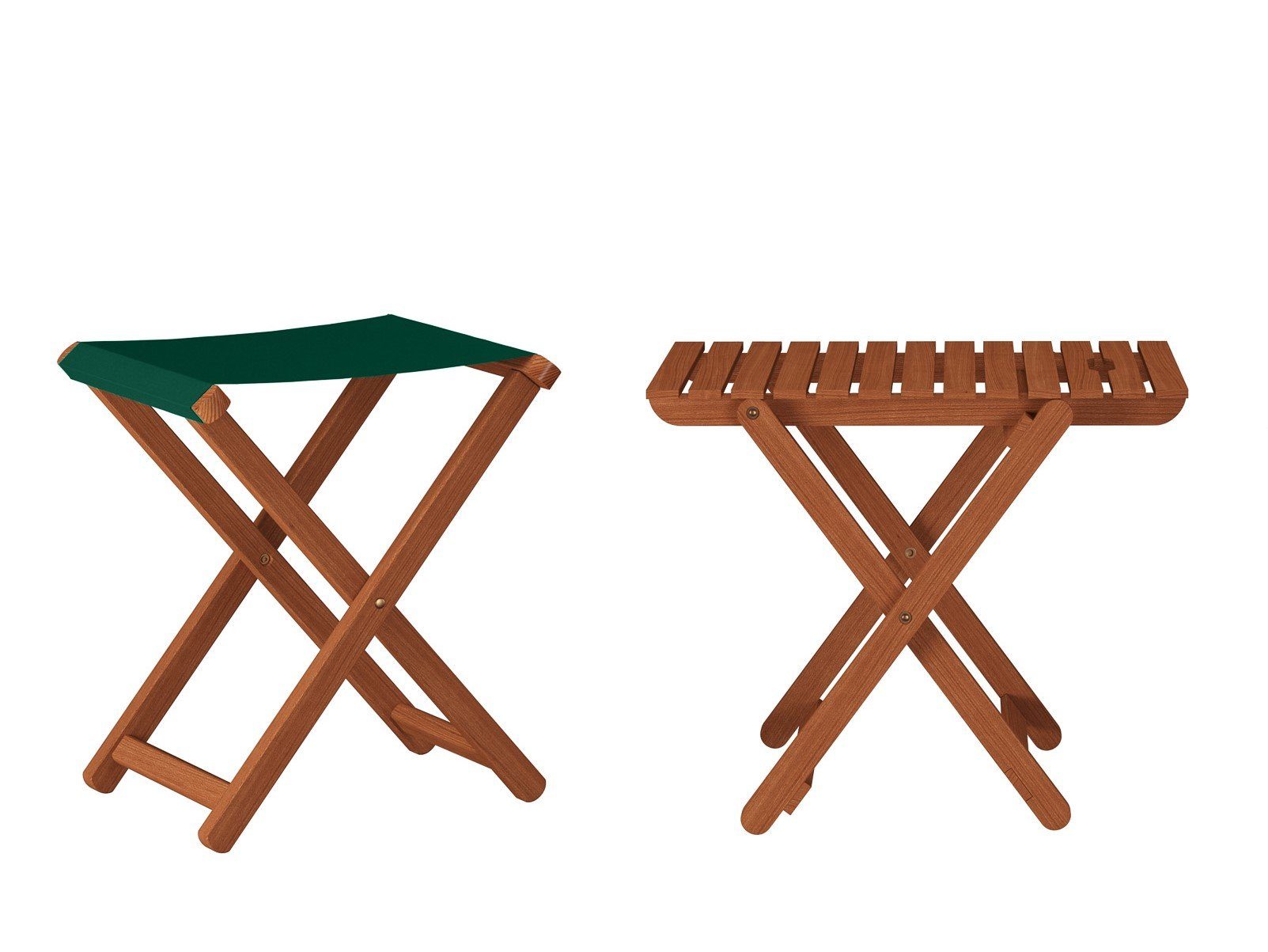 ERST-HOLZ Gartenliege Gartenhocker Klappbar X-Stuhl Dunkel günstig online kaufen