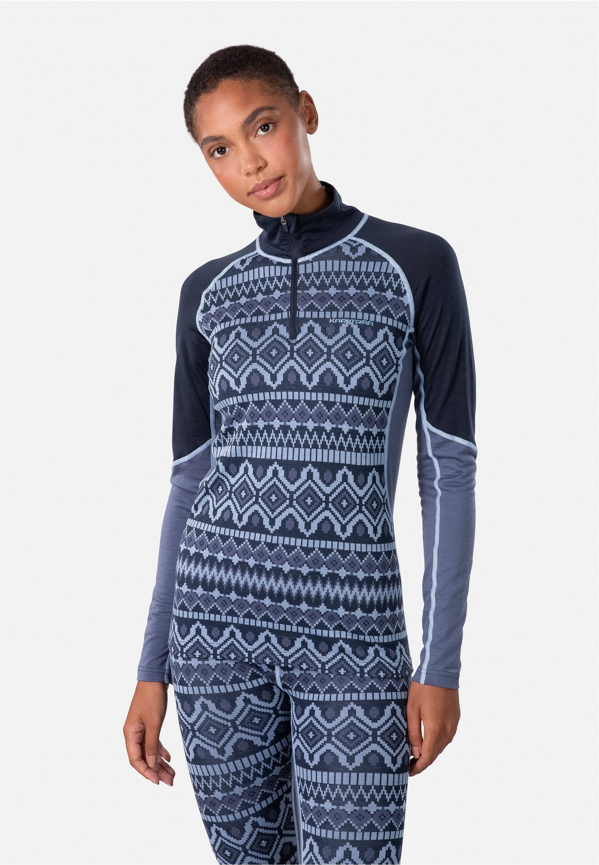 Kari Traa Funktionsshirt MALIA mit toller Musterung und Flatlock-Nähten