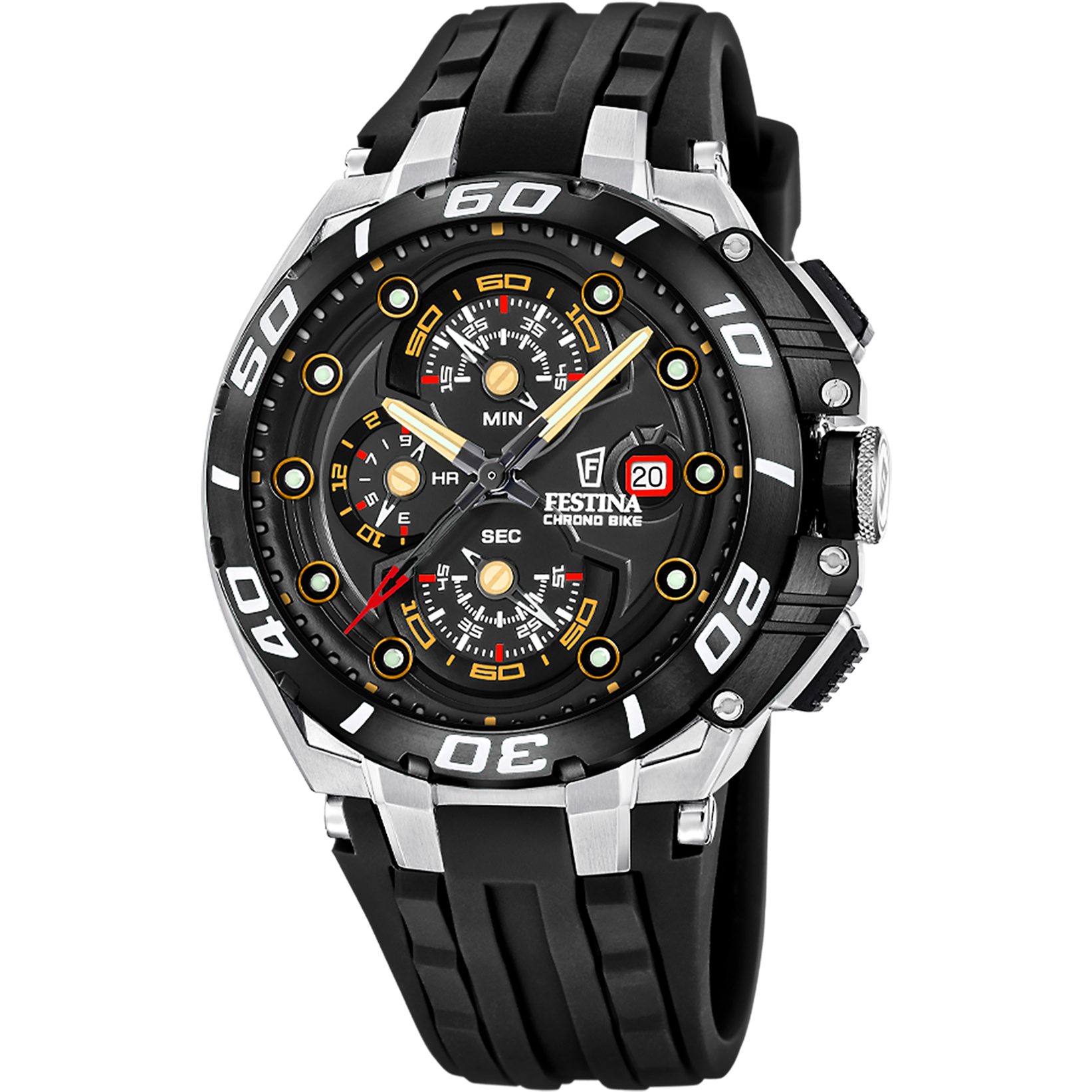 Festina Chronograph Chrono Bike F20755_8, Quarzuhr, Armbanduhr, Herrenuhr, analog, Tag, Stoppfunktion