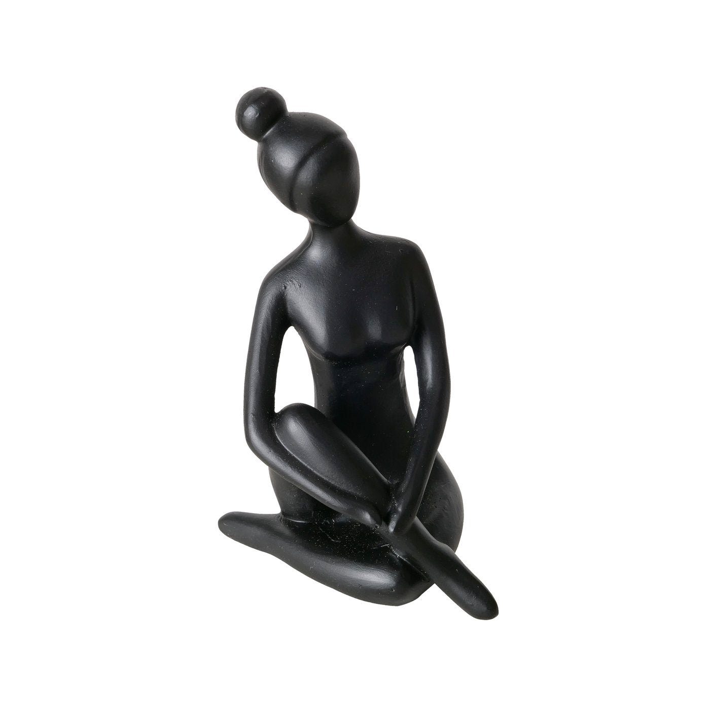 Yoga Dekoobjekt schwarz Set Yogapraxis Handgemachte 3er in Figuren GILDE und Marie ihre