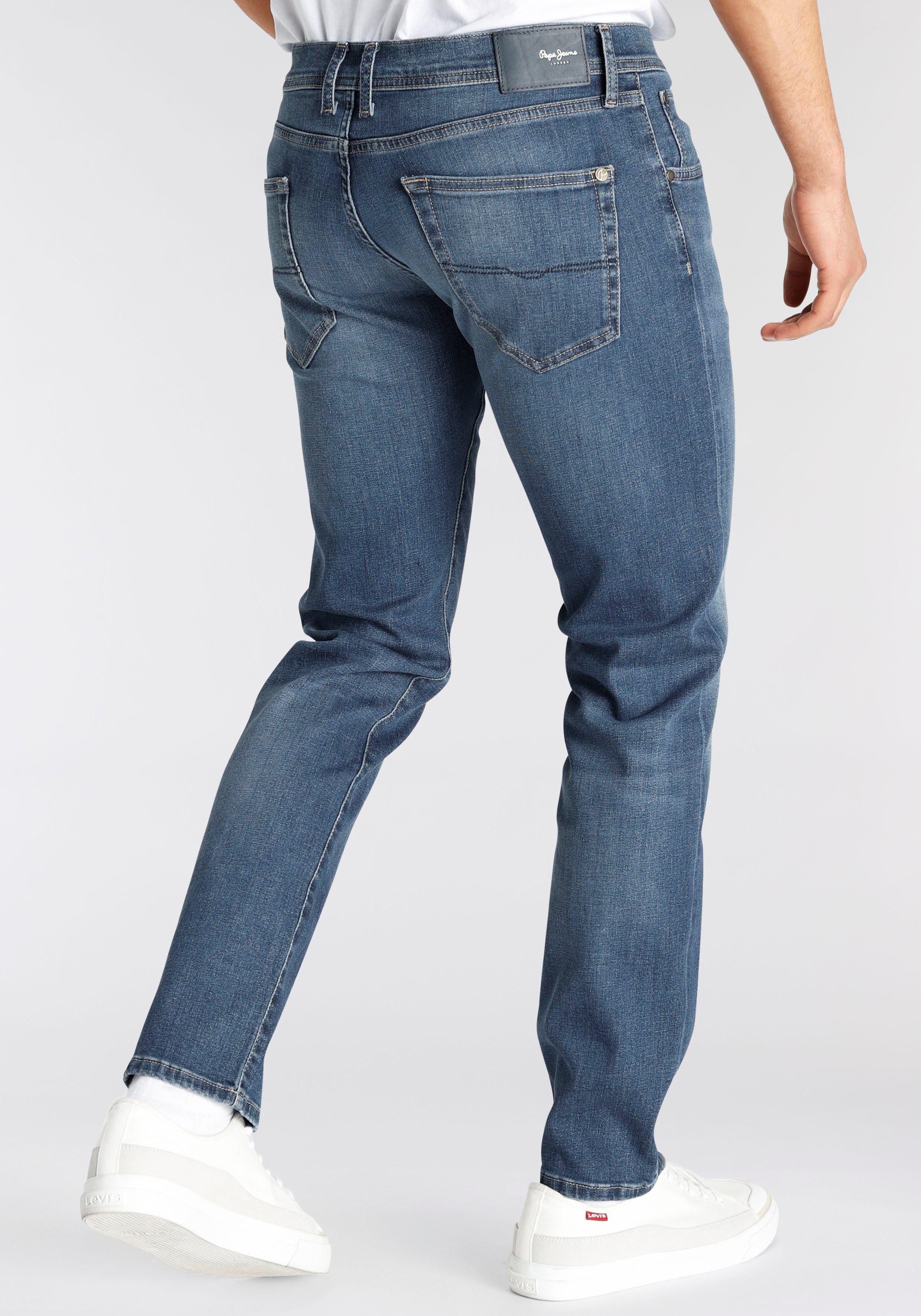 medium blue Slim-fit-Jeans CANE Jeans Pepe