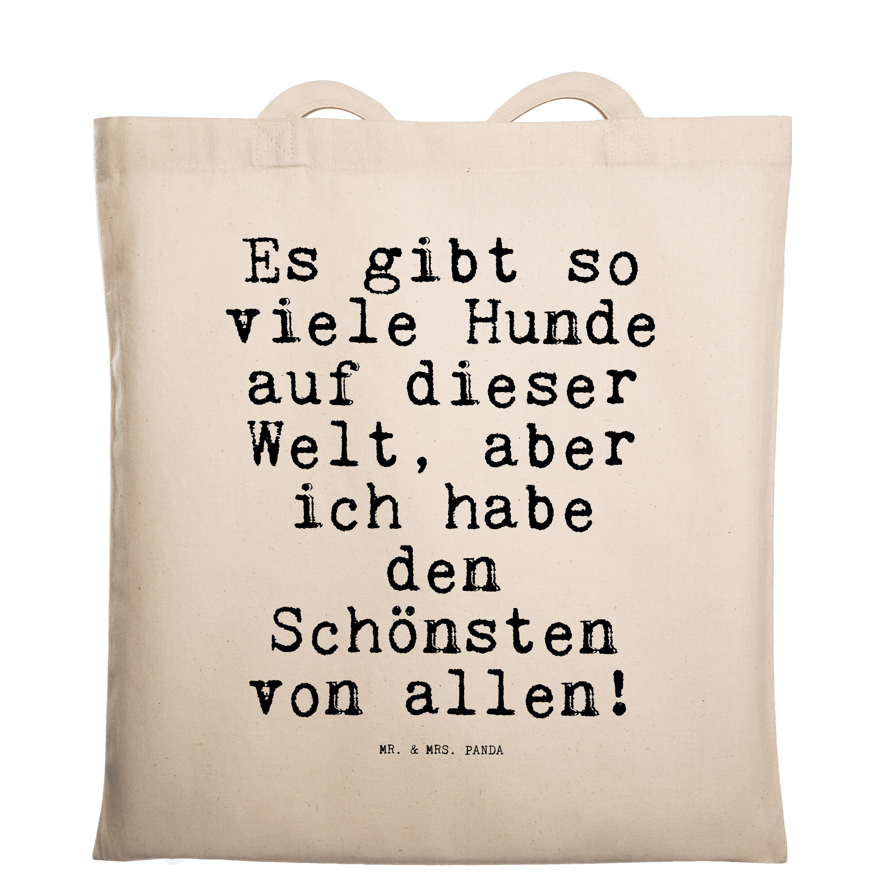 Spruch, Panda Mrs. Tragetasche - Hundebesitzer, Mr. Es & viele... Geschenk, Transparent so gibt - (1-tlg)