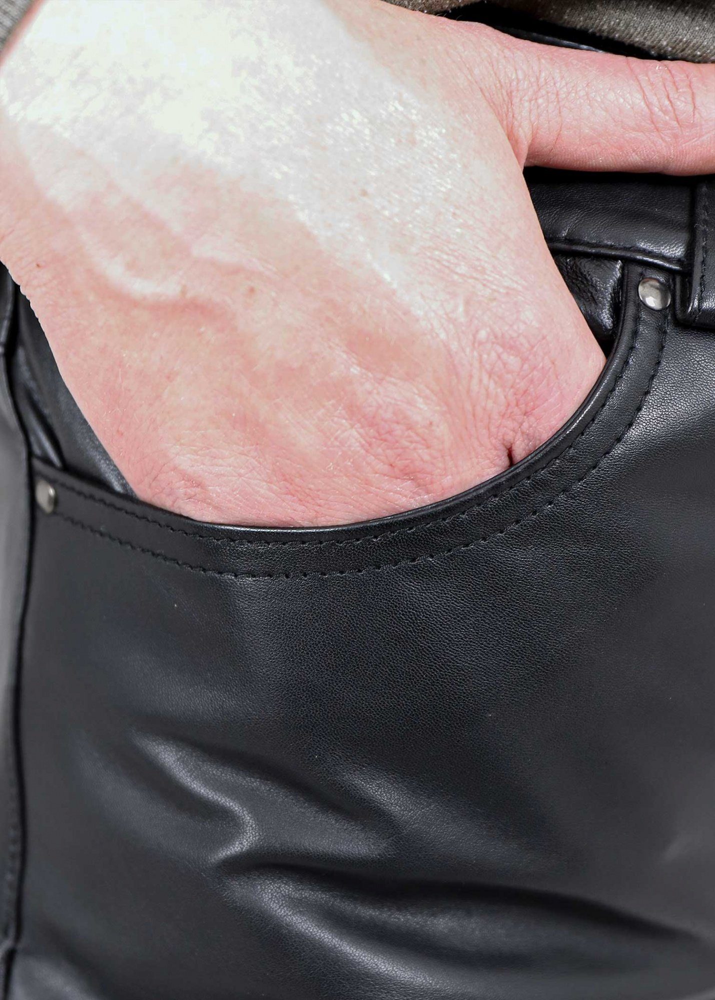 Maddox Lederhose MADDOX - Damen Lederhose Lammnappa schwarz