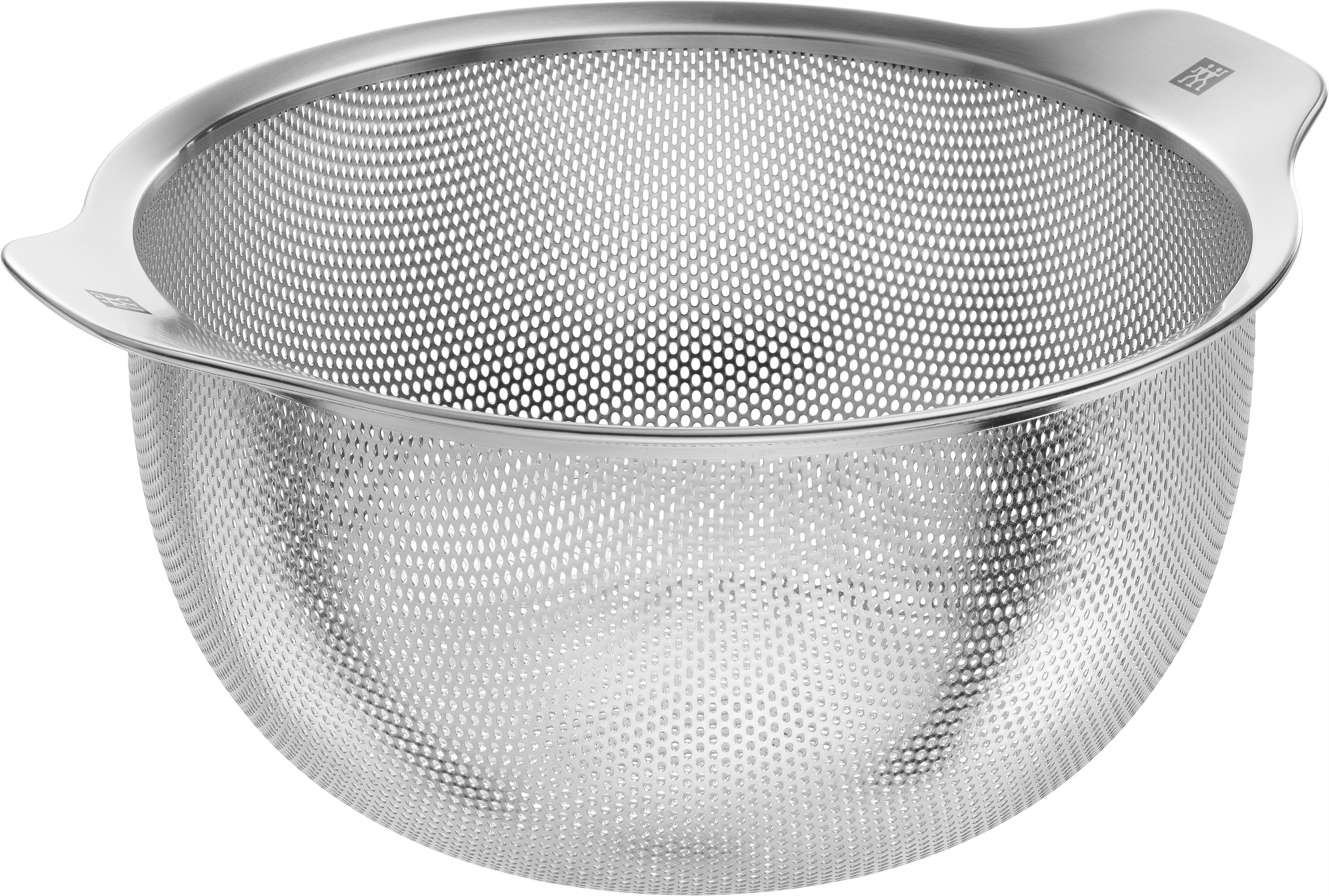 Zwilling Küchensieb Table, Edelstahl 18/10, (1-St), 3-in-1-Funktion als Sieb, Seiher und Schale, Loch-Edelstahl, 24 cm