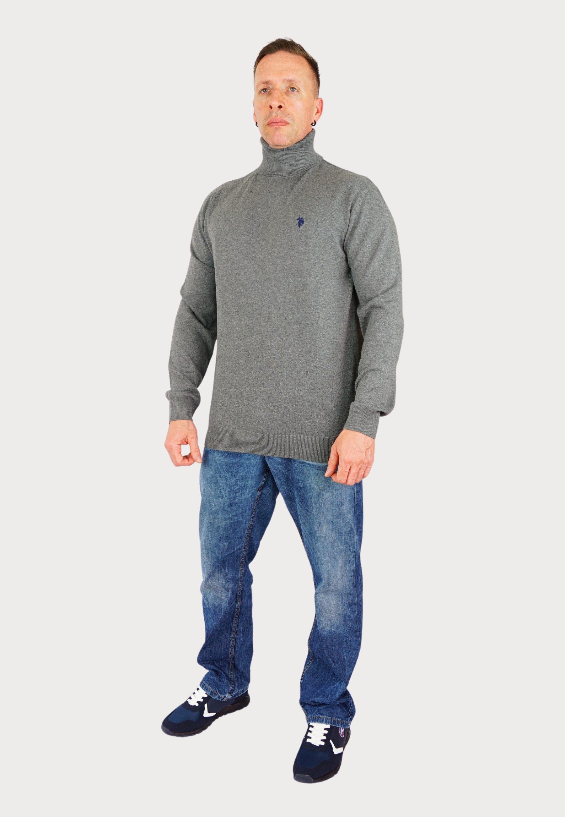 U.S. Polo Assn. Strickpullover Rollkragenpullover Langarmshirt mit Rollkrag günstig online kaufen