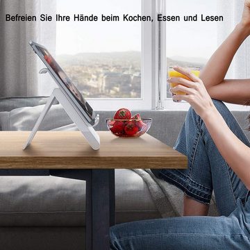 Diida Tablet Ständer,ipad-halter,handy-ständer,Klappbarer,Schwarz/Silbergrau Tablet-Halterung