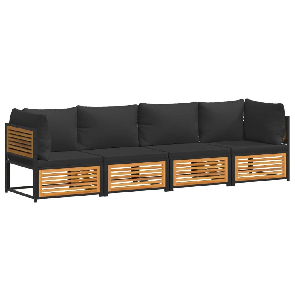 vidaXL Gartenlounge-Set 4-tlg. Garten-Sofagarnitur mit Kissen günstig online kaufen