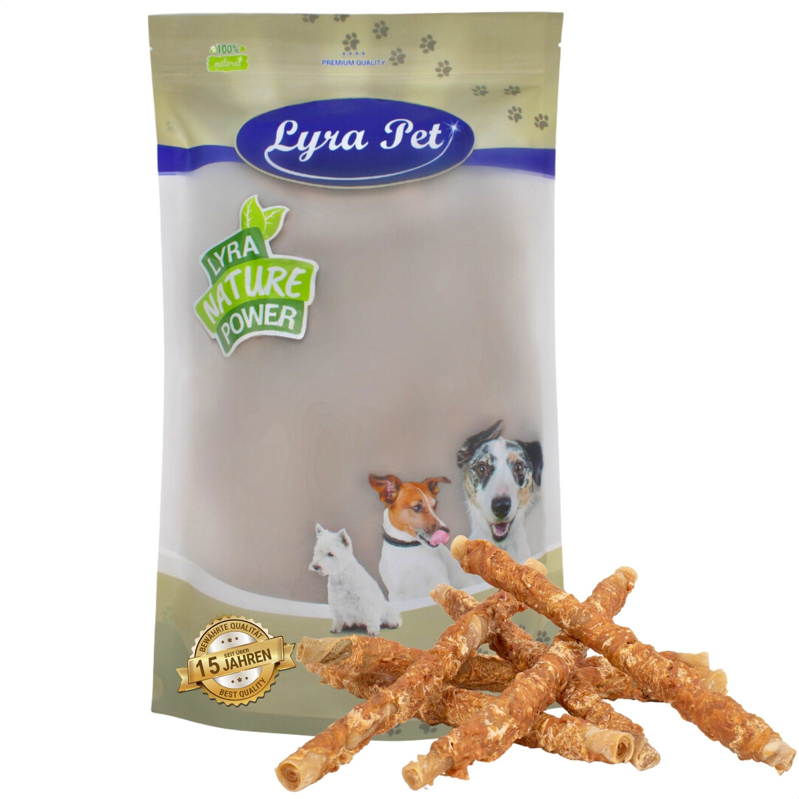 Lyra Pet 1 kg Lyra Pet® Kaurollen mit Hühnerbrust ca. 30-34 cm Huhn, Ergänzungsfutter für: Hund von LYRA PET