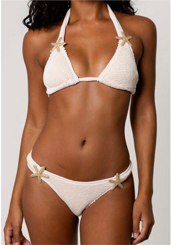 Moda Minx Maudymosi kostiumėlio viršutinė dalis Starfish Scrunch Triangle Marškinėliai be rankovių (1-St) su puošnus Seestern-Elementen