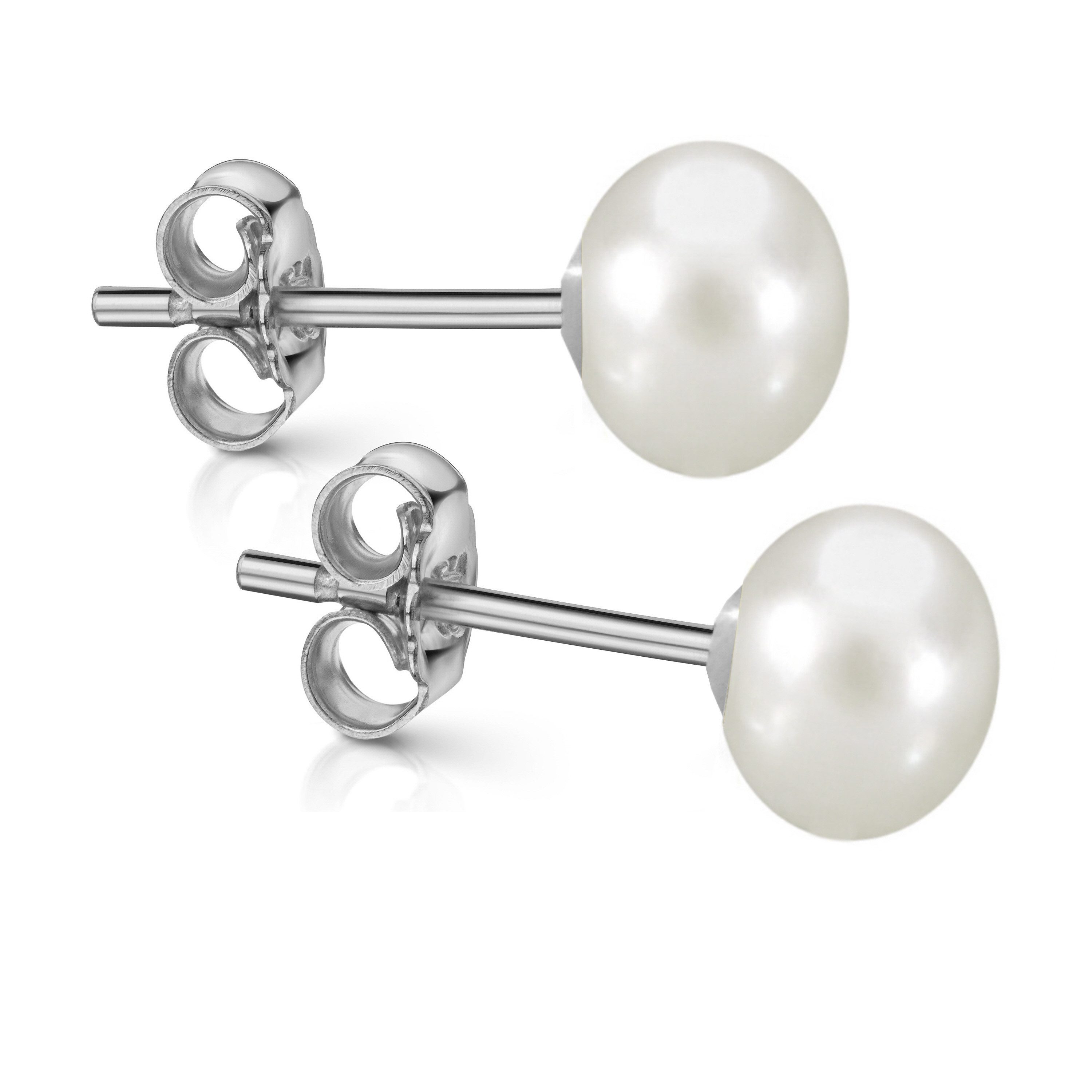 Firetti Paar Ohrstecker Schmuck Geschenk Silber 925 Ohrschmuck Ohrringe, Made in Germany - mit Süßwasserzuchtperle