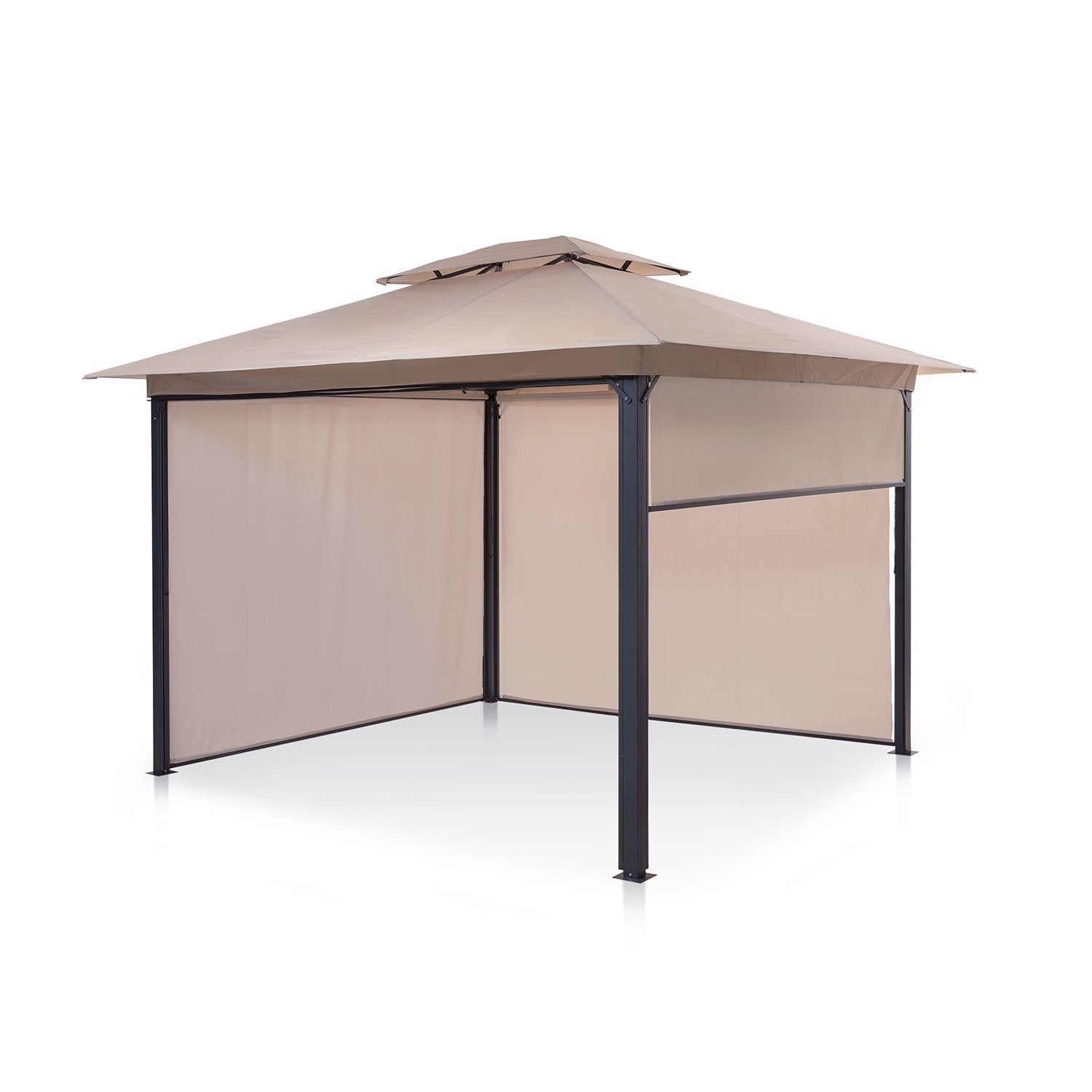 blumfeldt Pavillon Grandezza_Cortina, (Packung, Set), Winterfest Garten Outdoor Pergola 300 x 300 Windgeschützt