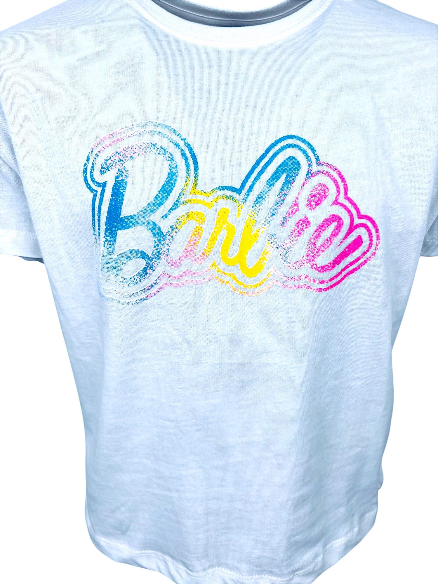 Barbie T-Shirt Barbie Mädchen Jersey Kurzarmshirt aus Baumwolle Gr. 104 - 140 cm