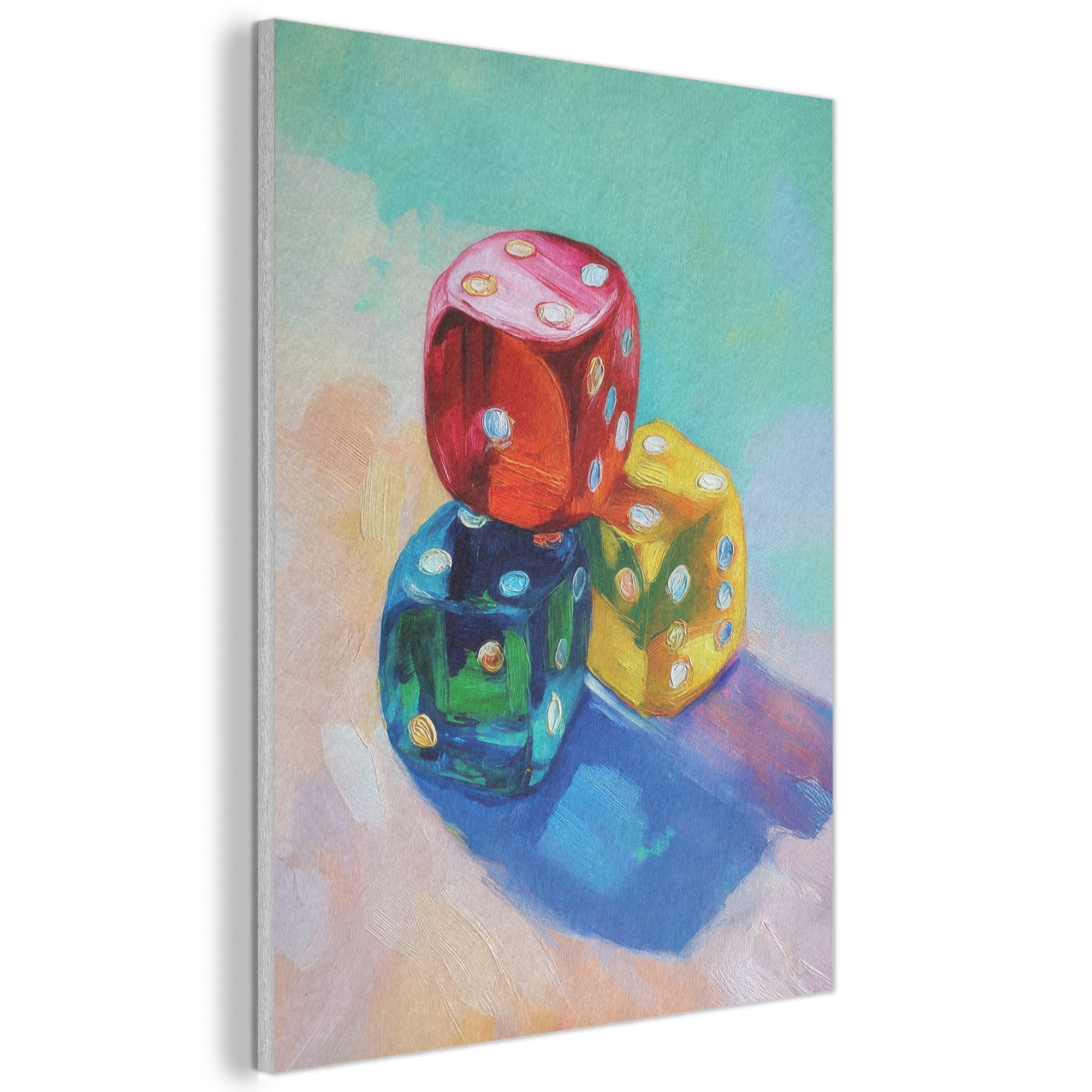 MuchoWow Gemälde Würfel - Bunt - günstig online kaufen