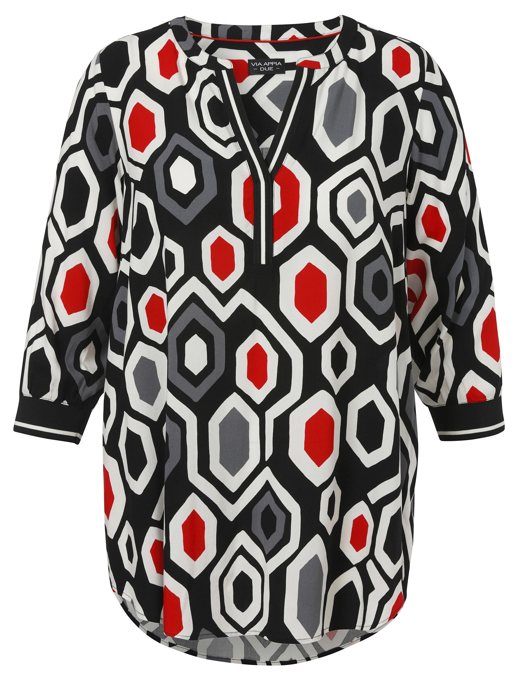 VIA APPIA DUE Tunika mit Allover-Print, große Größen günstig online kaufen