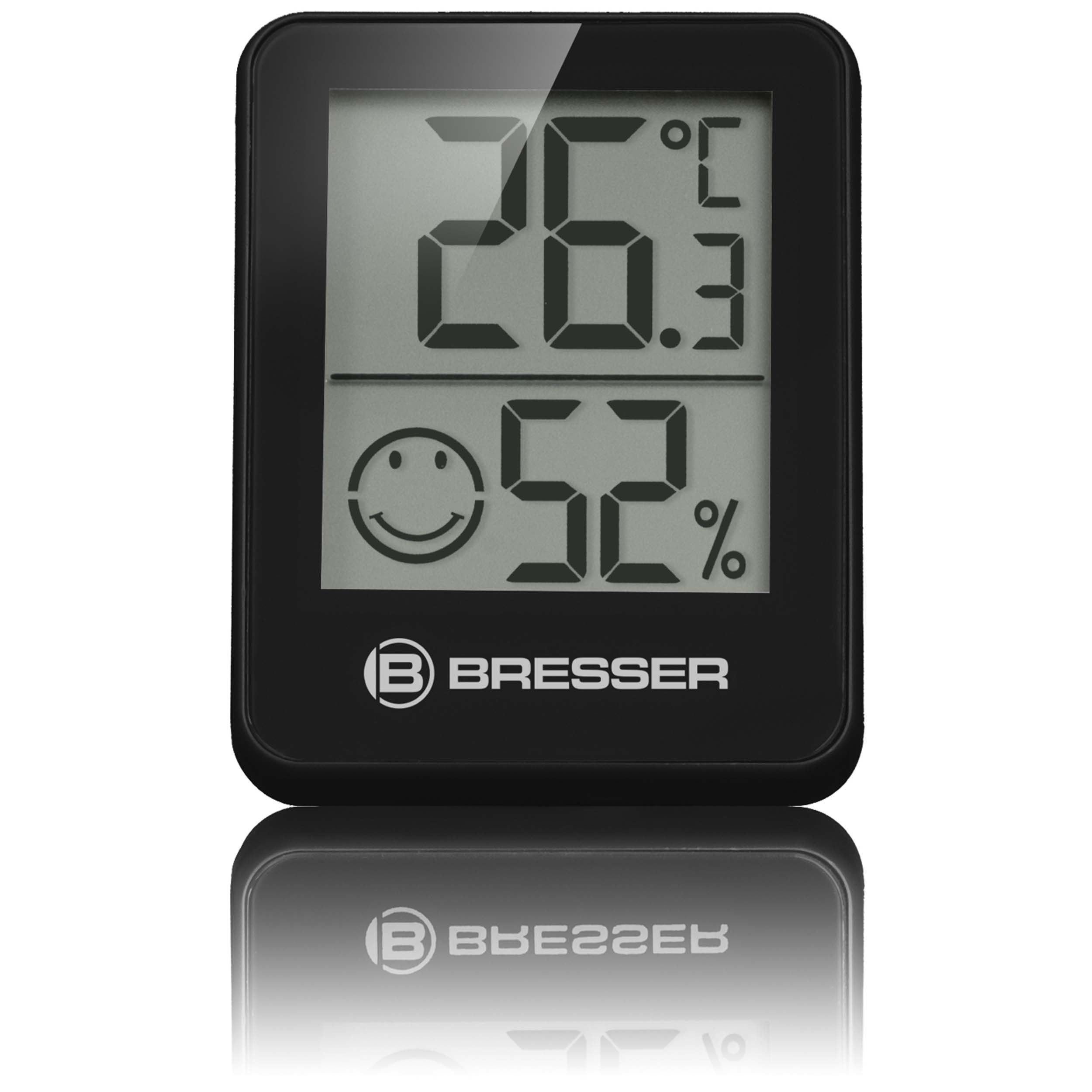 BRESSER Hygrometer ClimaTemp Thermo-Hygro Indikator 3er Set schwarz