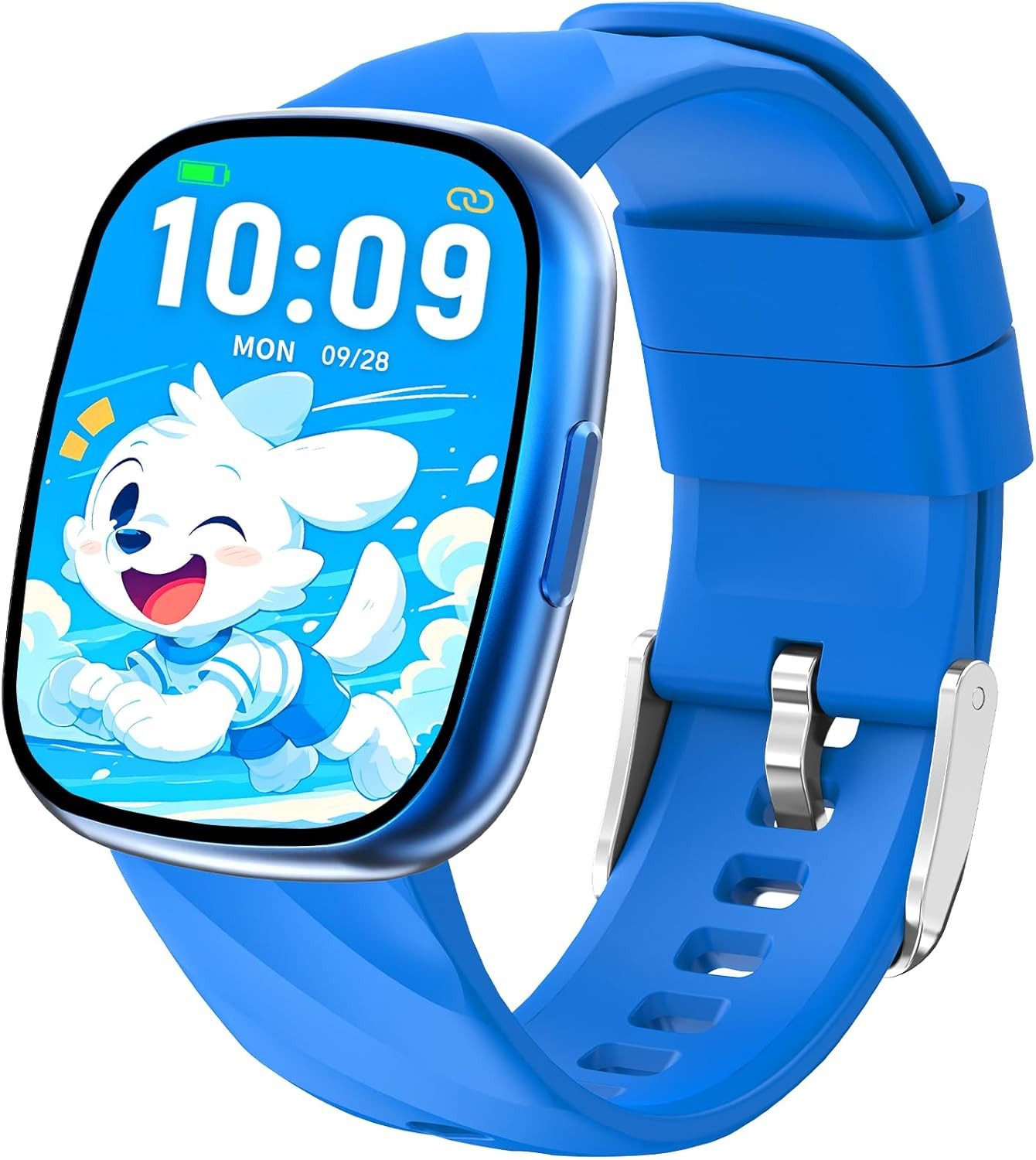 PTHTECHUS Kinder GPS Telefonfunktion mit SPO2 Schlafmonitor IP68 Smartwatch (1.75 Zoll, Android/iOS), Anrufe & Nachrichten, 100+ Sportmodi, Wasserdicht IP68 Tracker