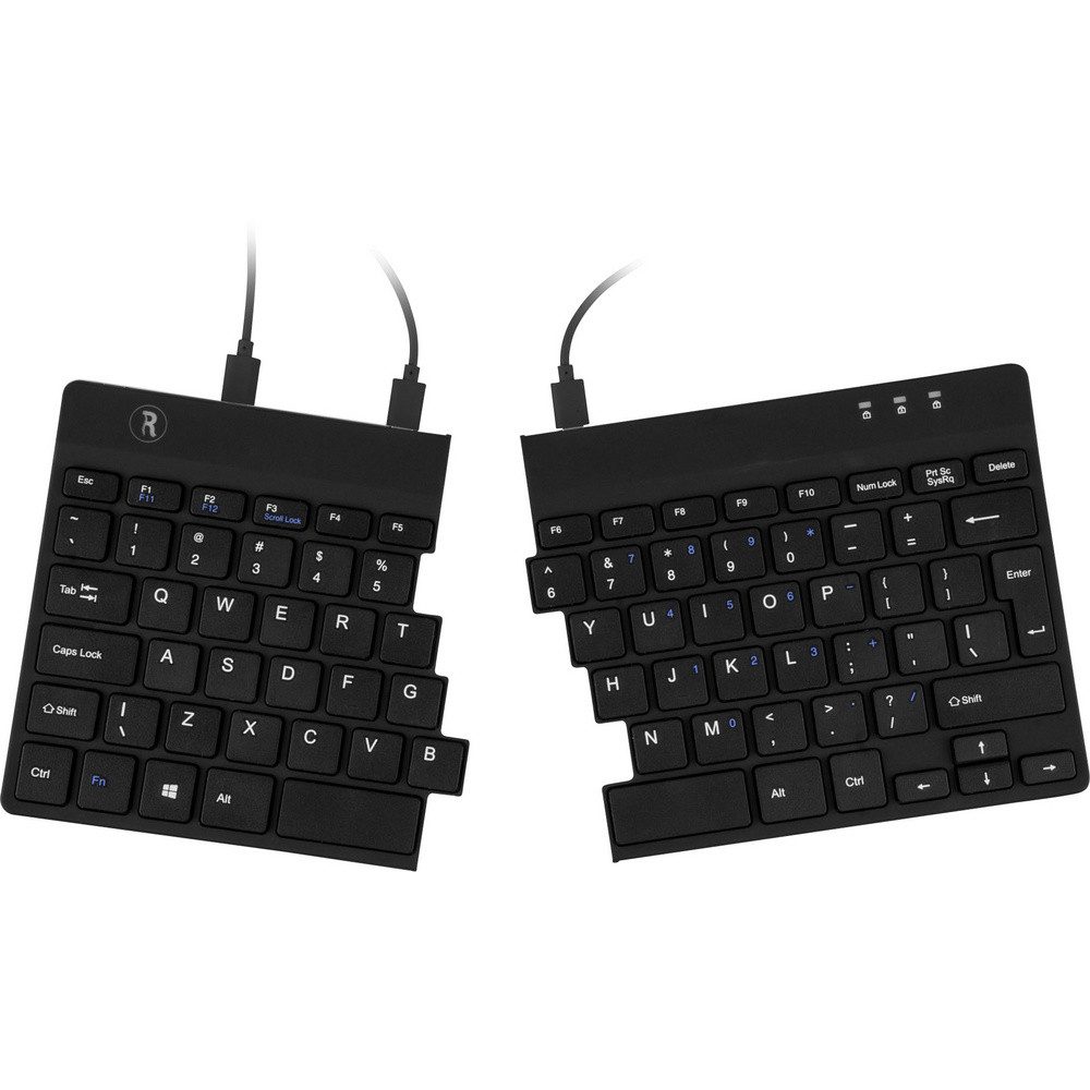 R-GO Tools R-GO Tools RGOSP-DEWIBL USB Tastatur Deutsch, QWERTZ Schwarz Ergonomis Tastatur