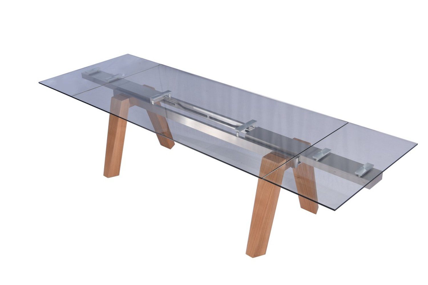 200x100 Tisch Esstisch aus cm KAWOLA MOUNTY, ausziehbar Esszimmertisch Glas