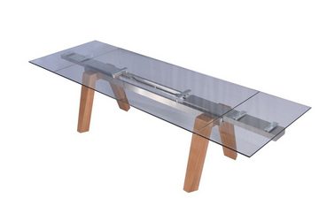 KAWOLA Esstisch MOUNTY, Tisch Esszimmertisch aus Glas 200x100 cm ausziehbar