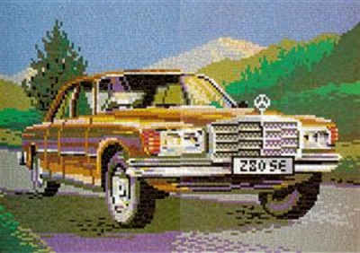 Stick it Steckpuzzle Mercedes 280 SE (Oldtimer), 7600 Puzzleteile, Bildgröße: 66 x 46 cm